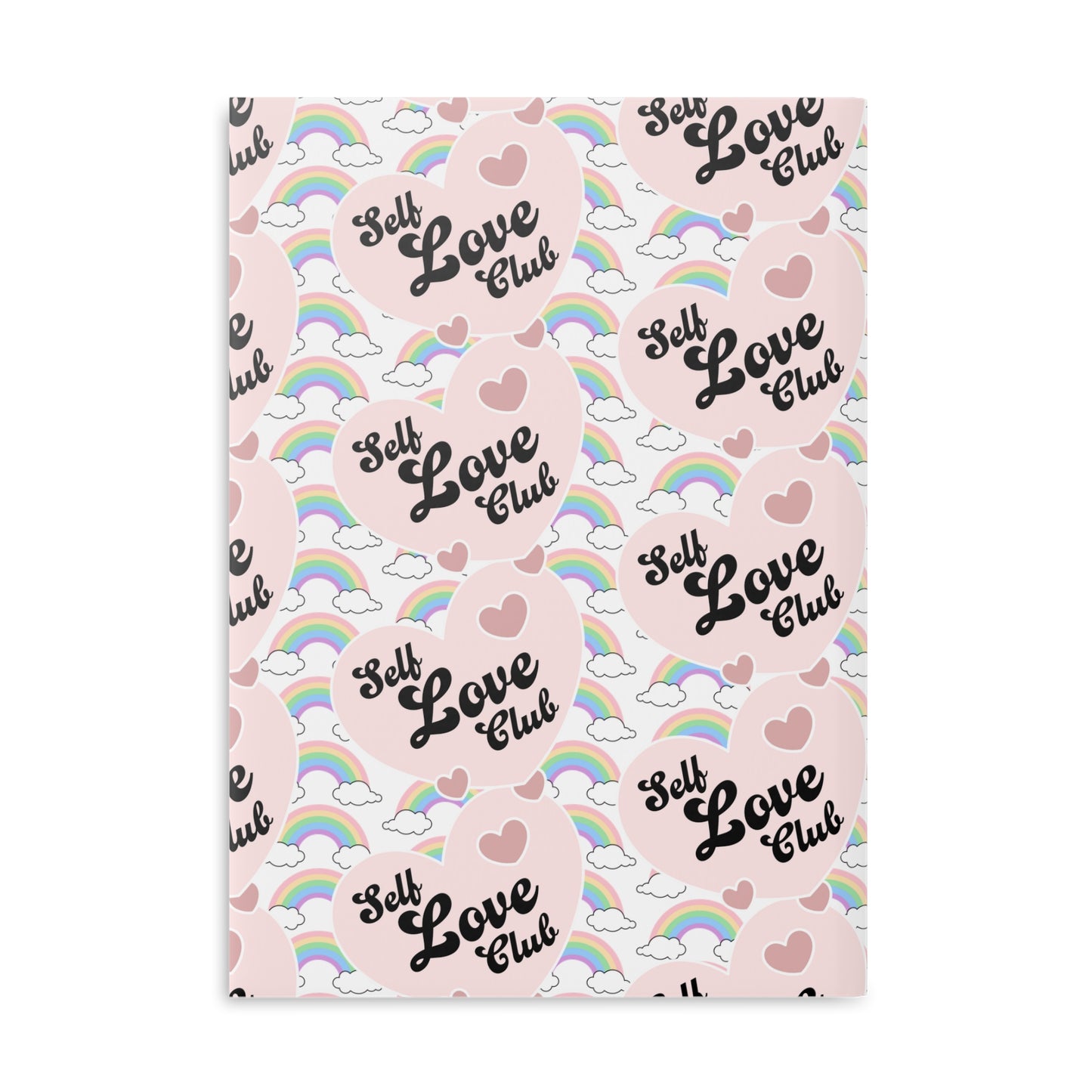Hardcover Journal Self Love Club Rainbow Hearts Cute Puffy Covers Notebook