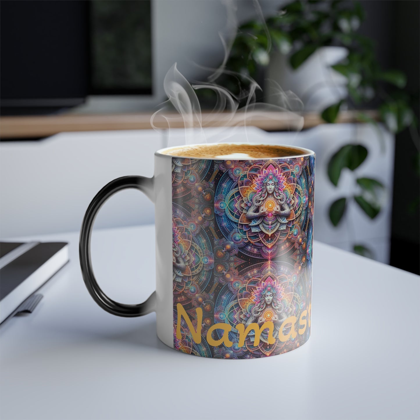 Tasse Namaste im Bett, farbverwandelnd, 325 ml