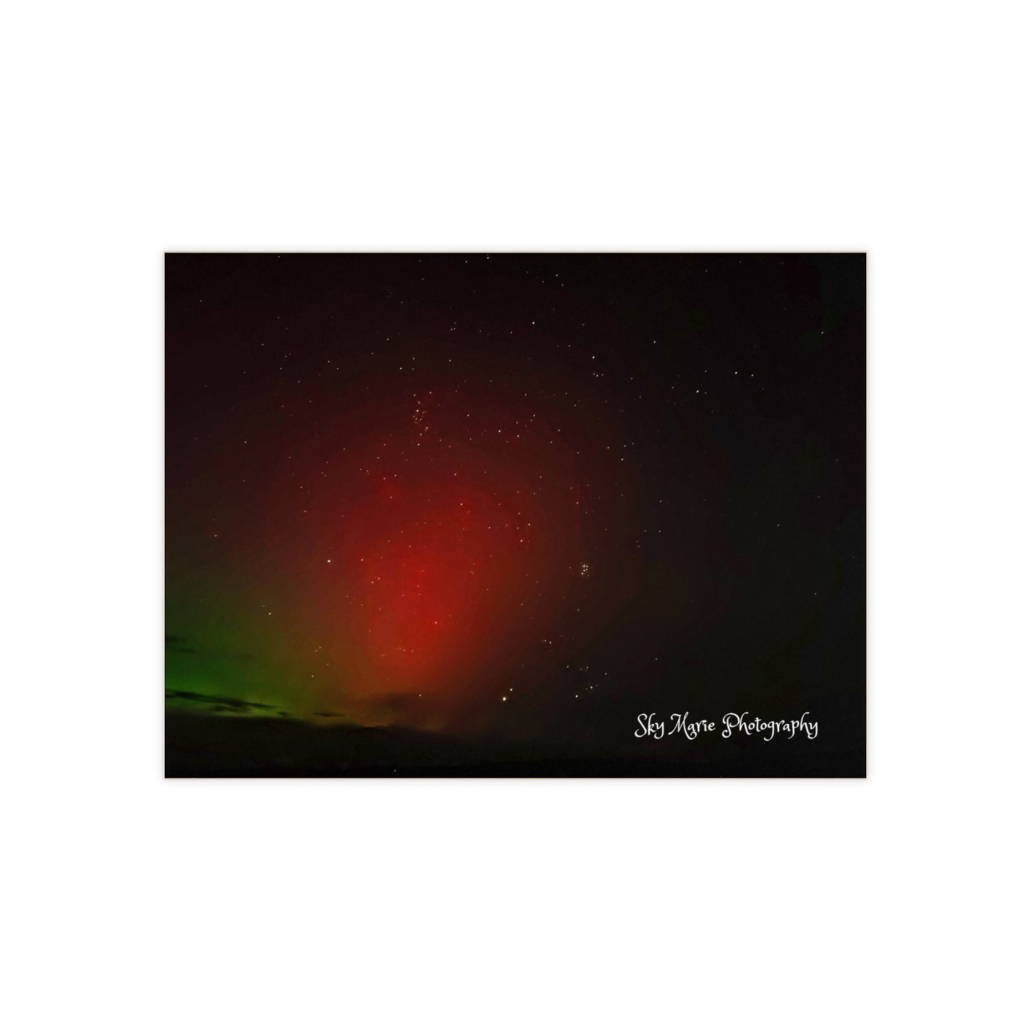 Ceramic Photo Tile - Northern Lights over Hinckley Reservoir