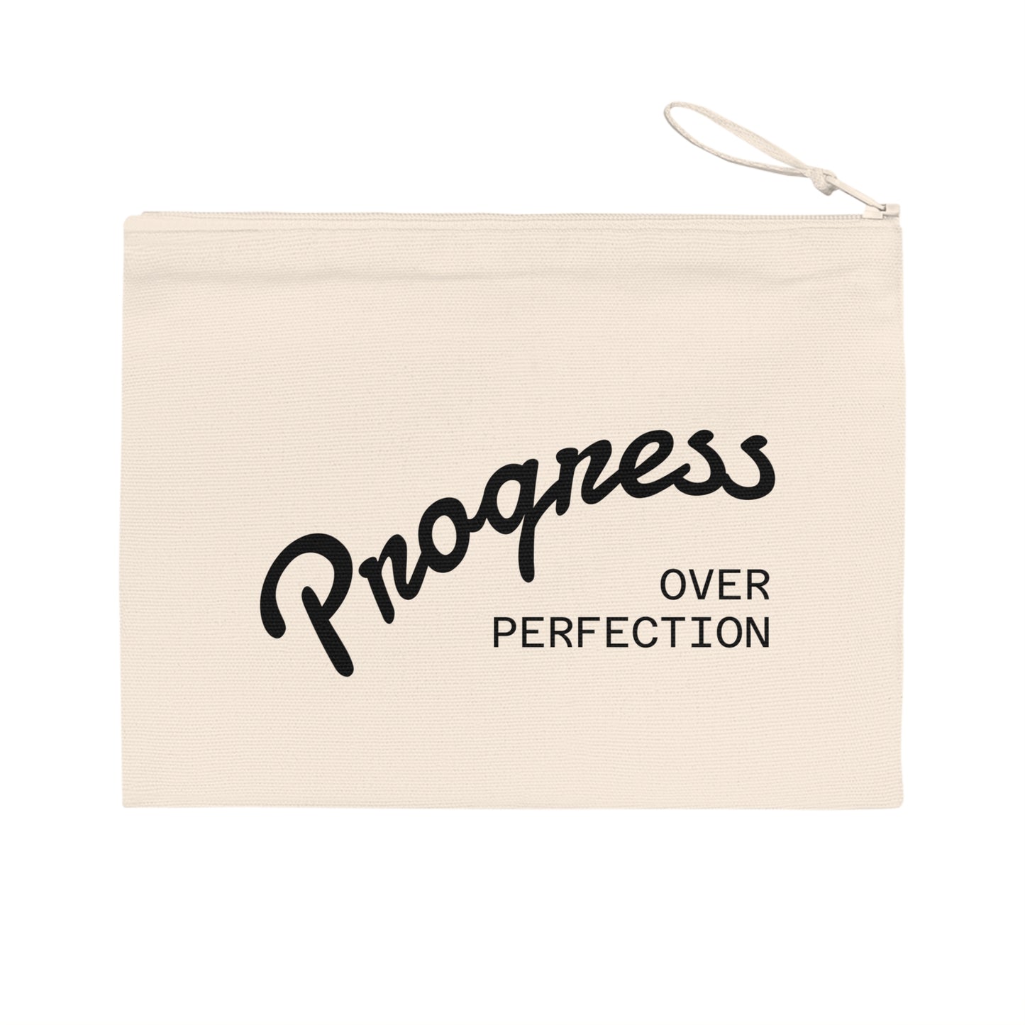 Zipper Pouch - Goddess Progress Over Perfection Eco-Friendly Pencil Case