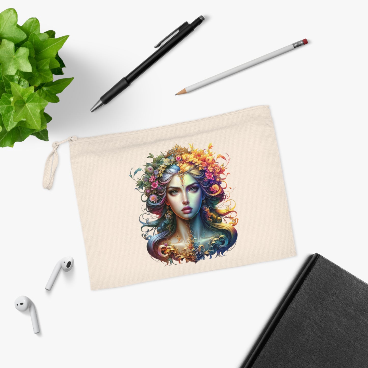 Zipper Pouch - Goddess Progress Over Perfection Eco-Friendly Pencil Case