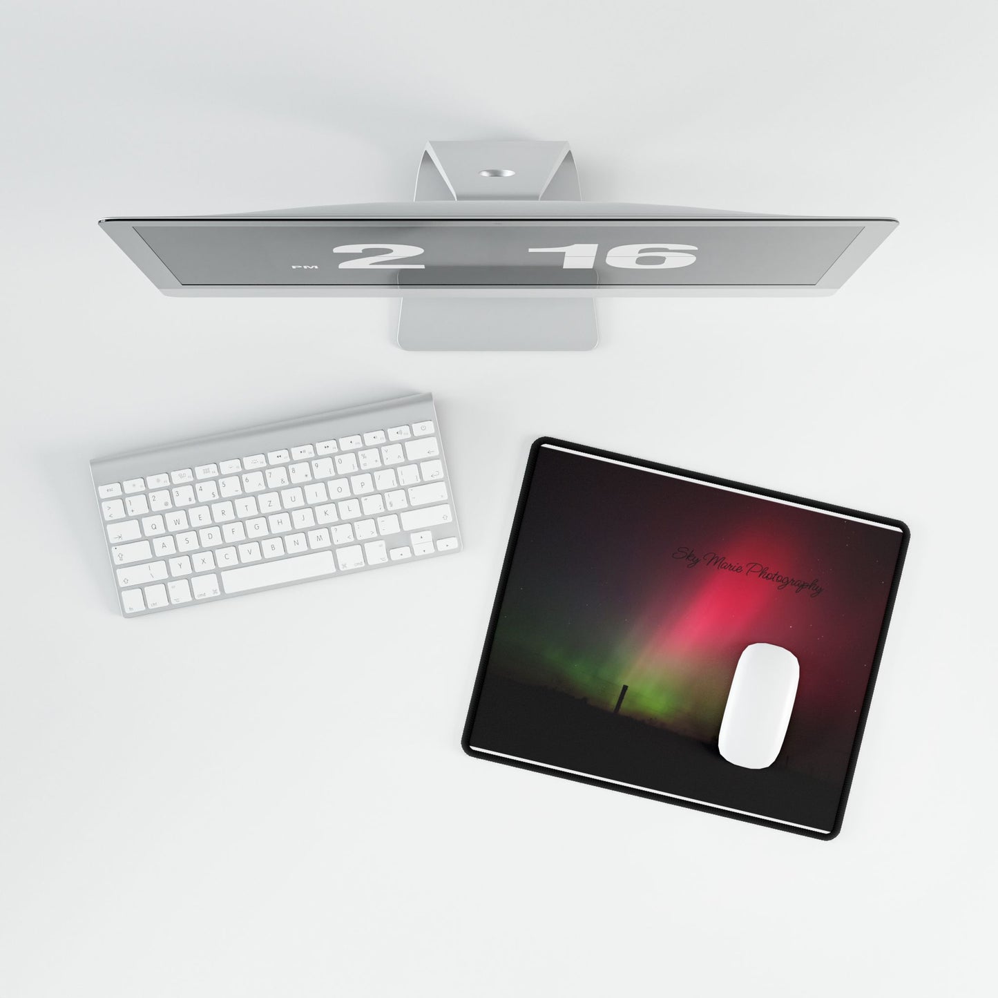 Mystical Northern Lights Desk Mat by Sky Marie Photography
