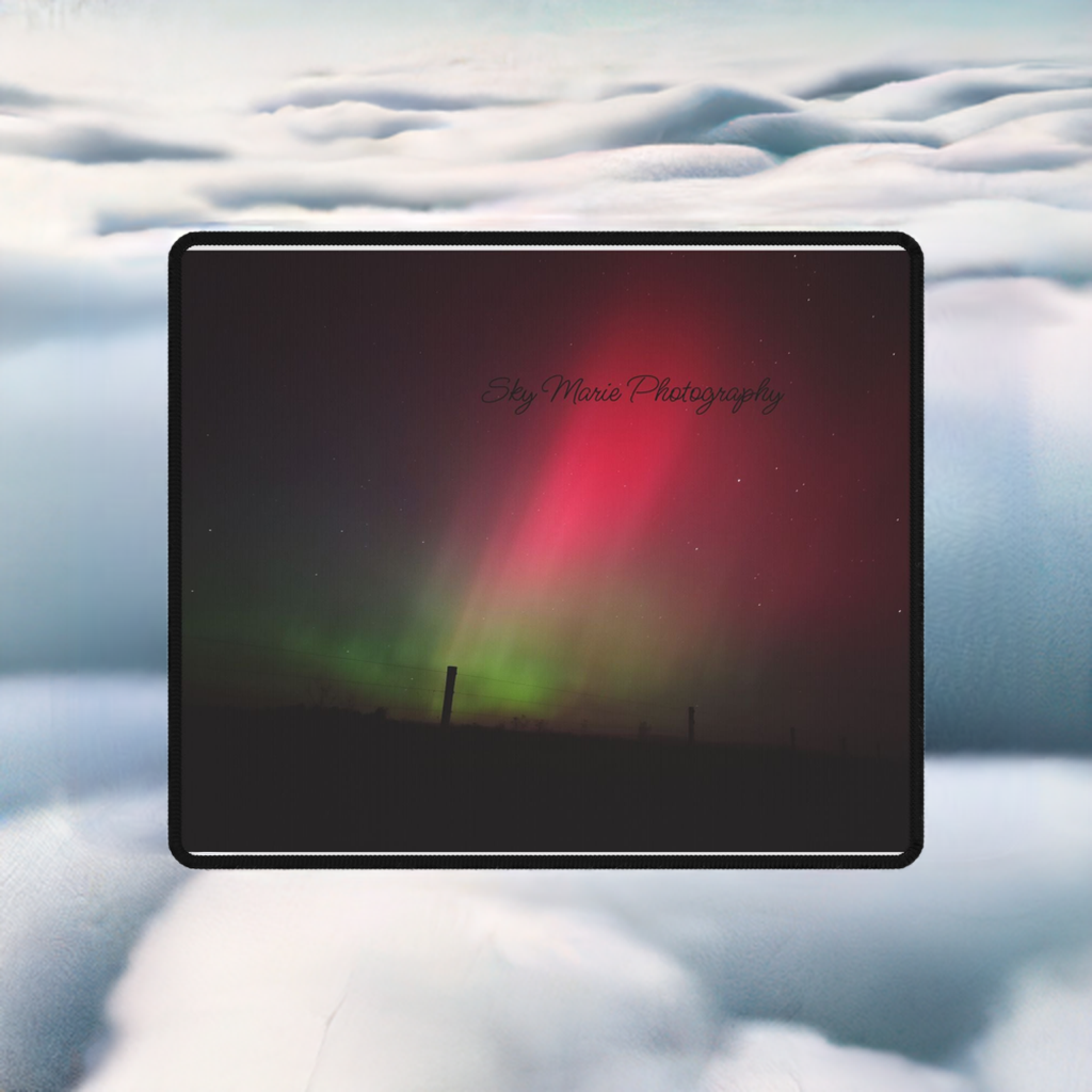 Mystical Northern Lights Desk Mat by Sky Marie Photography