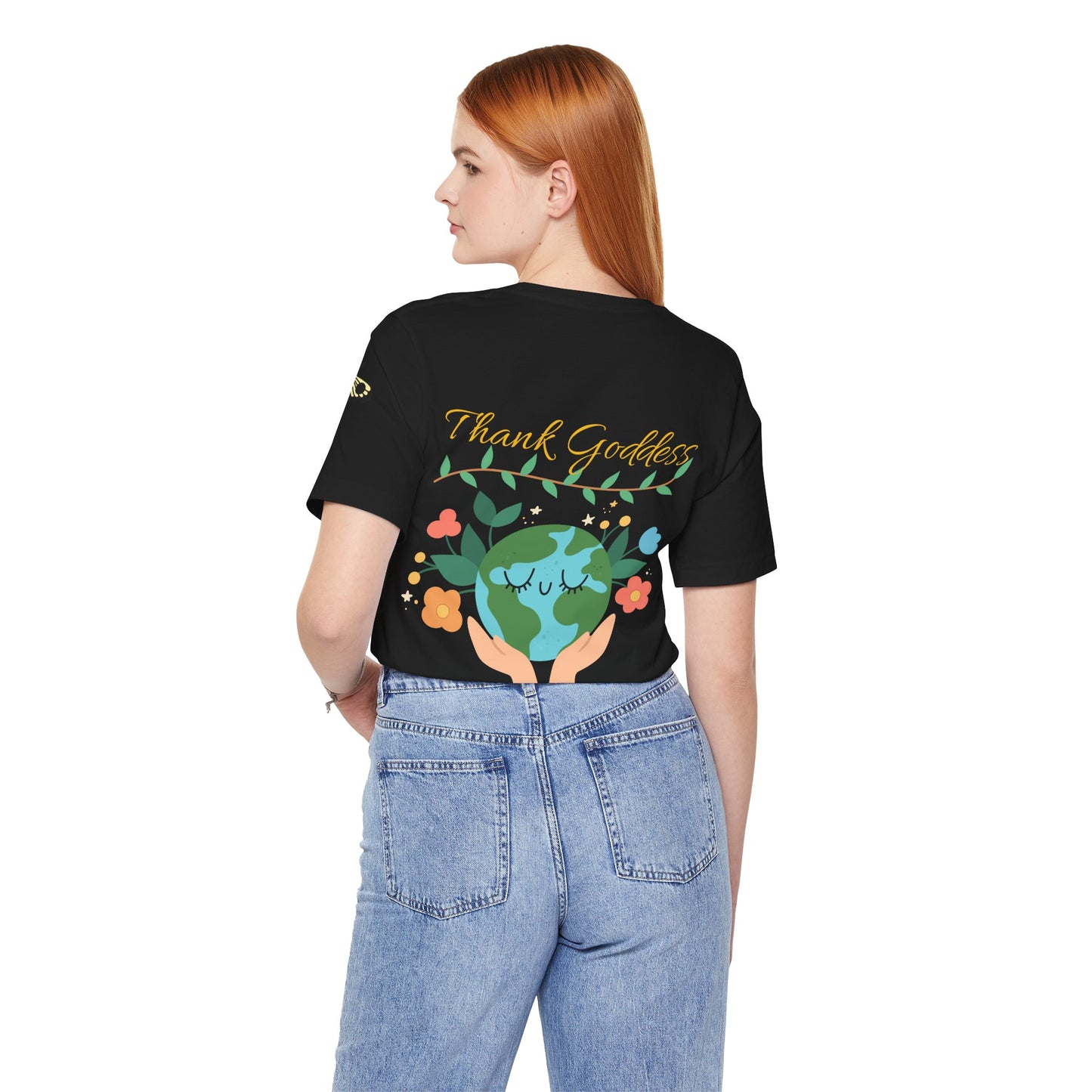 "Thank Goddess" Unisex Jersey Kurzärmeliges T-Shirt