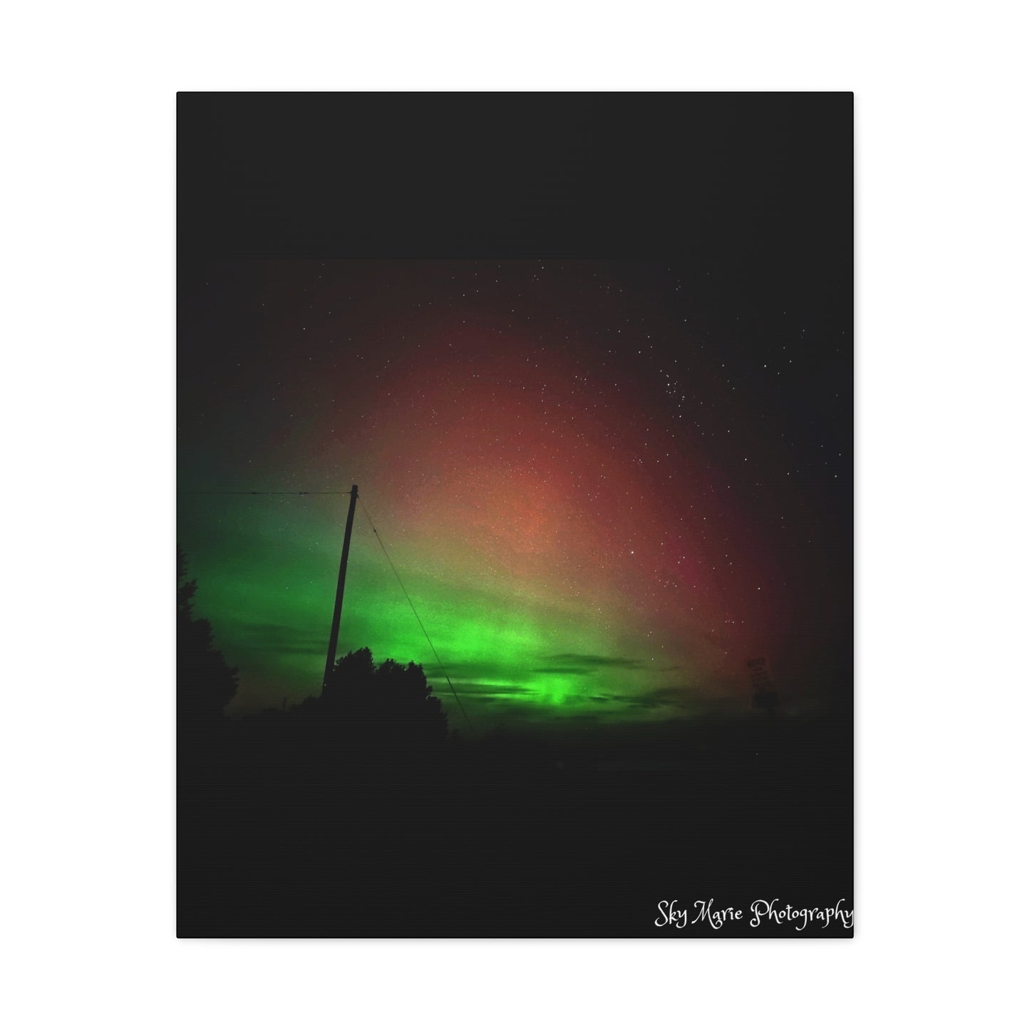 Canvas Print - Northern Lights Over Hinckley Reservoir, Upstate New York by Sky Marie Photography