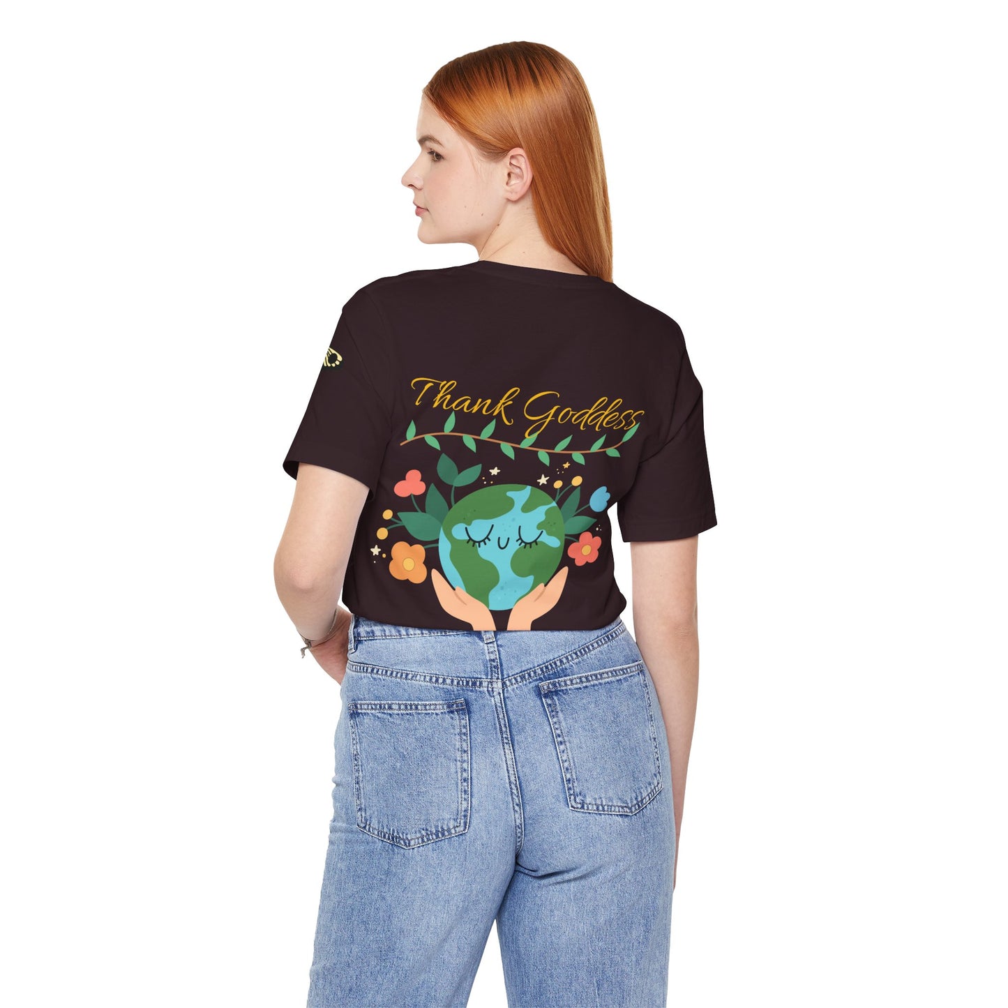 "Thank Goddess" Unisex Jersey Kurzärmeliges T-Shirt