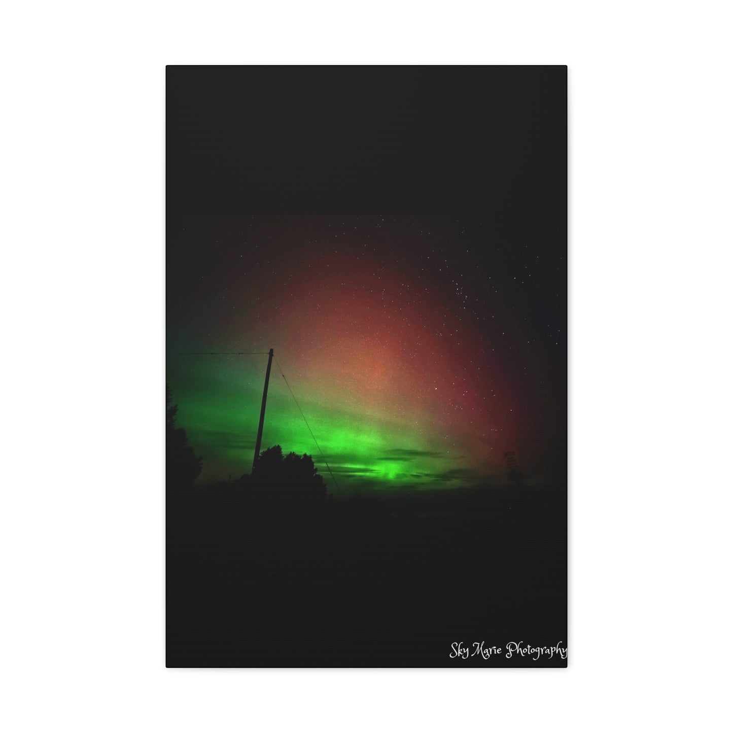 Canvas Print - Northern Lights Over Hinckley Reservoir, Upstate New York by Sky Marie Photography