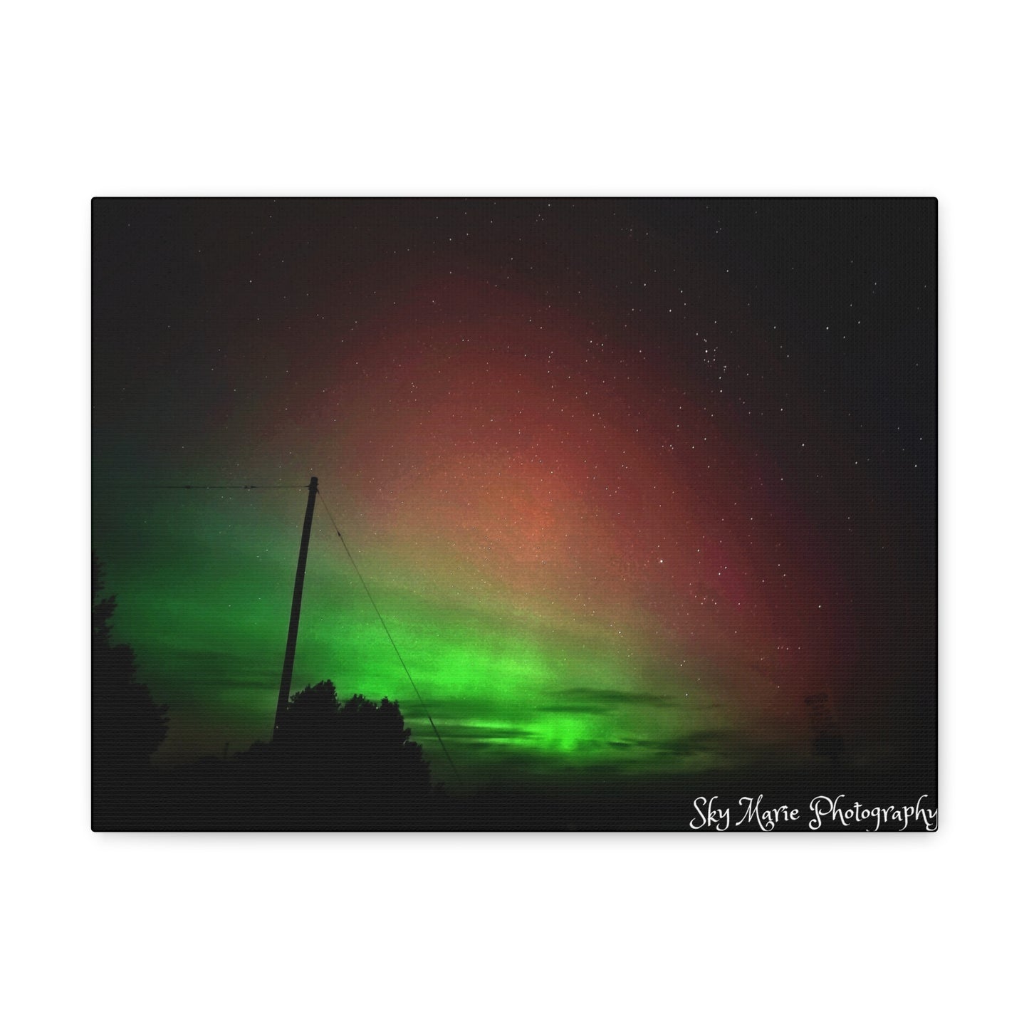 Canvas Print - Northern Lights Over Hinckley Reservoir, Upstate New York by Sky Marie Photography