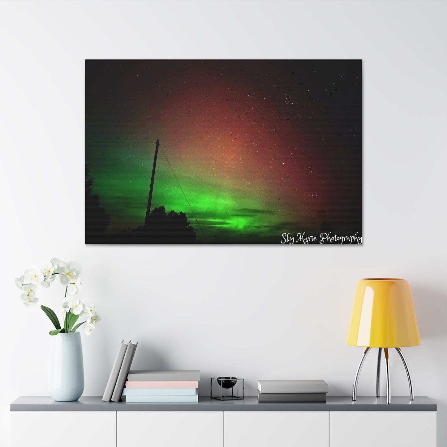 Canvas Print - Northern Lights Over Hinckley Reservoir, Upstate New York by Sky Marie Photography