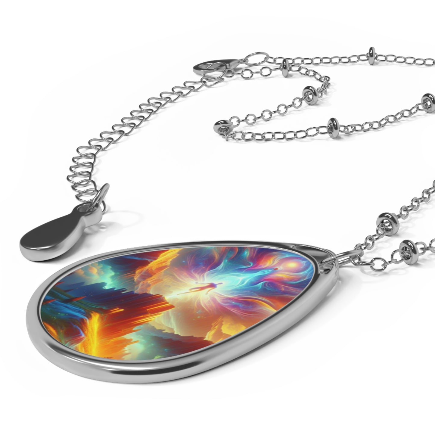 Celestial Inspiration Oval Necklace | Ethereal Charm for Meaningful Occasions