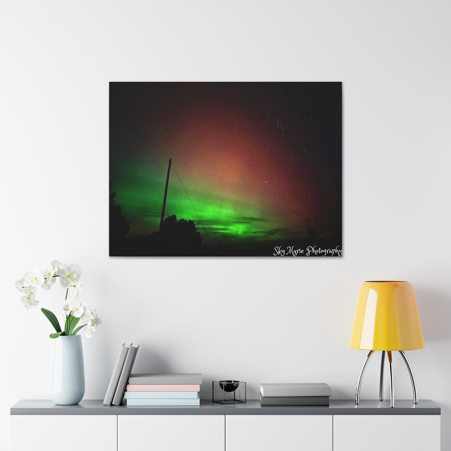 Canvas Print - Northern Lights Over Hinckley Reservoir, Upstate New York by Sky Marie Photography