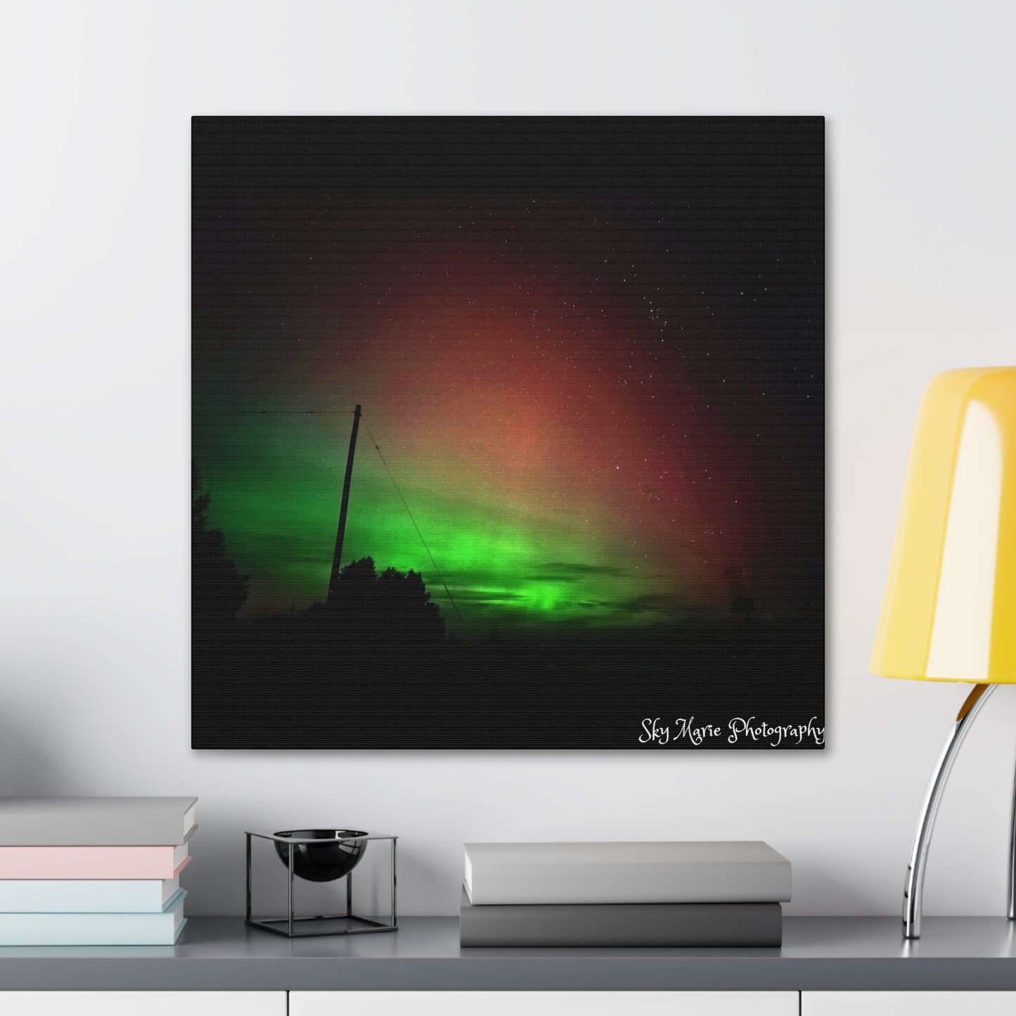 Canvas Print - Northern Lights Over Hinckley Reservoir, Upstate New York by Sky Marie Photography