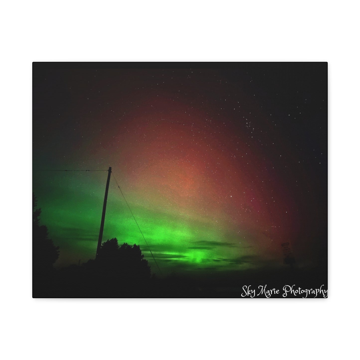 Canvas Print - Northern Lights Over Hinckley Reservoir, Upstate New York by Sky Marie Photography