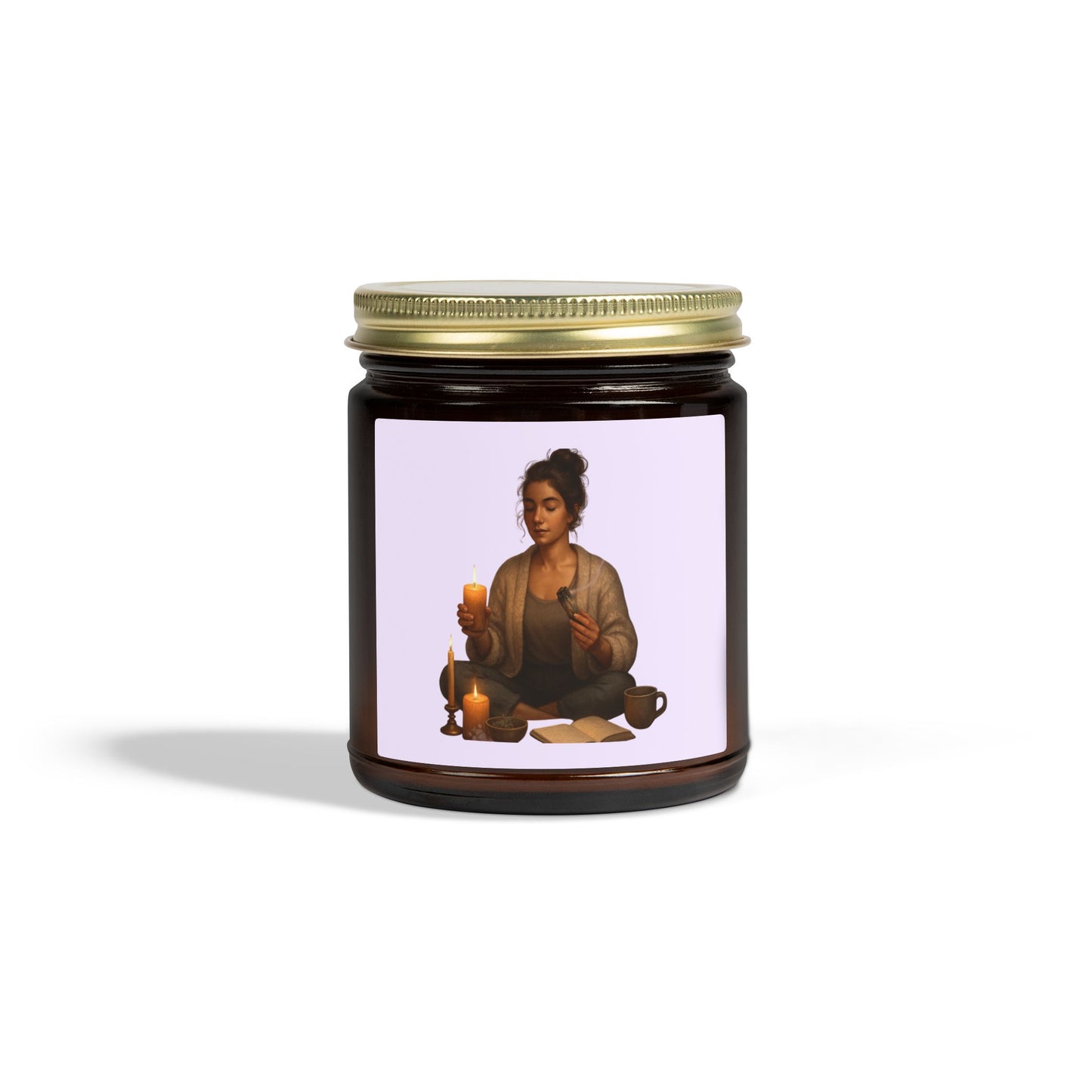 Coconut Apricot Scented Candle — Cozy Ritual Jar (4oz/9oz)