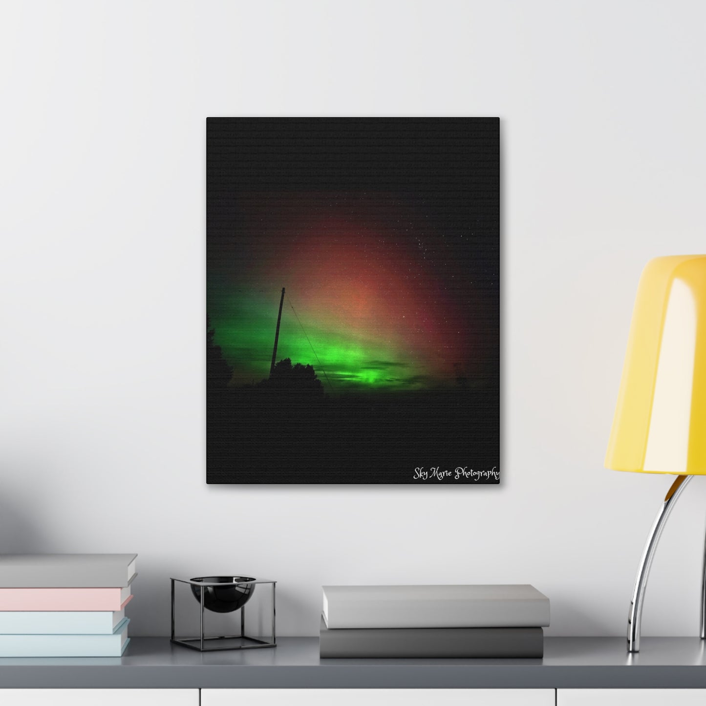 Canvas Print - Northern Lights Over Hinckley Reservoir, Upstate New York by Sky Marie Photography