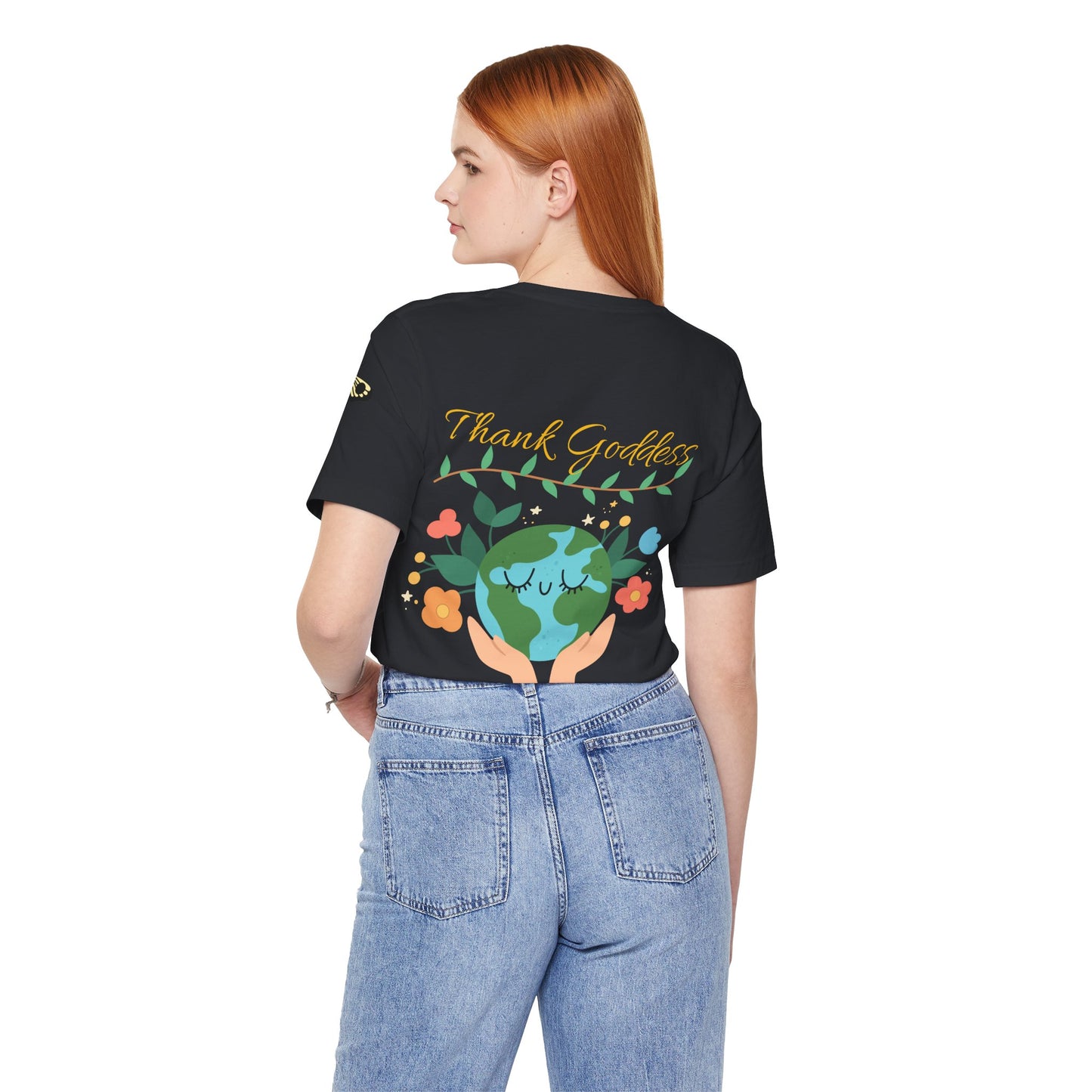 "Thank Goddess" Unisex Jersey Kurzärmeliges T-Shirt