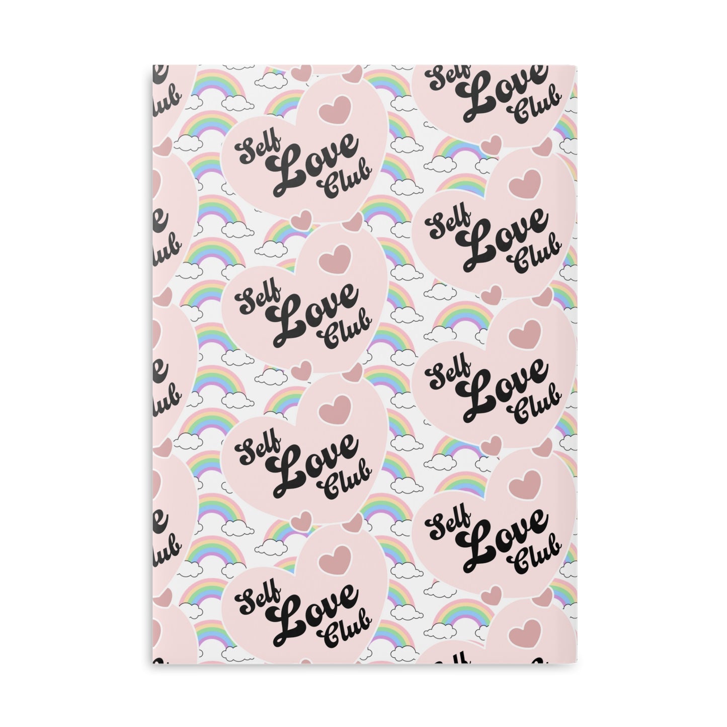 Hardcover Journal Self Love Club Rainbow Hearts Cute Puffy Covers Notebook