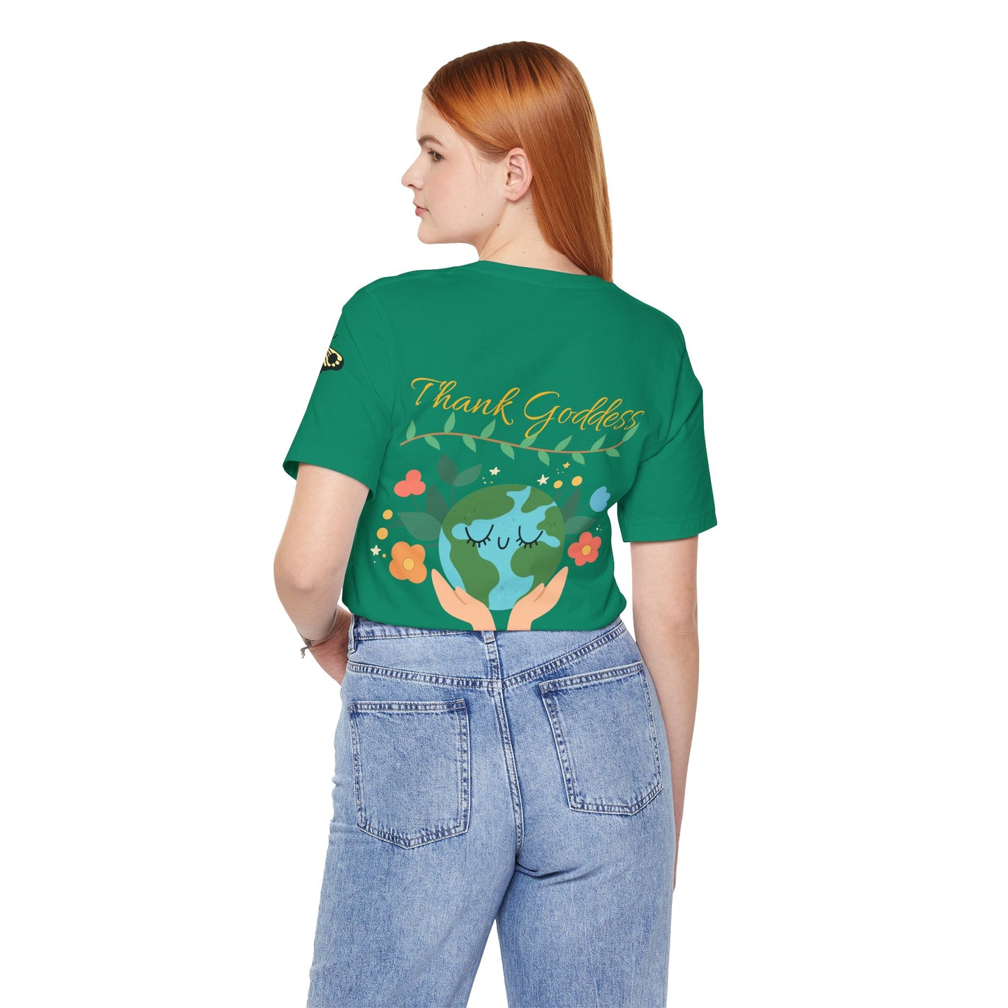 "Thank Goddess" Unisex Jersey Kurzärmeliges T-Shirt