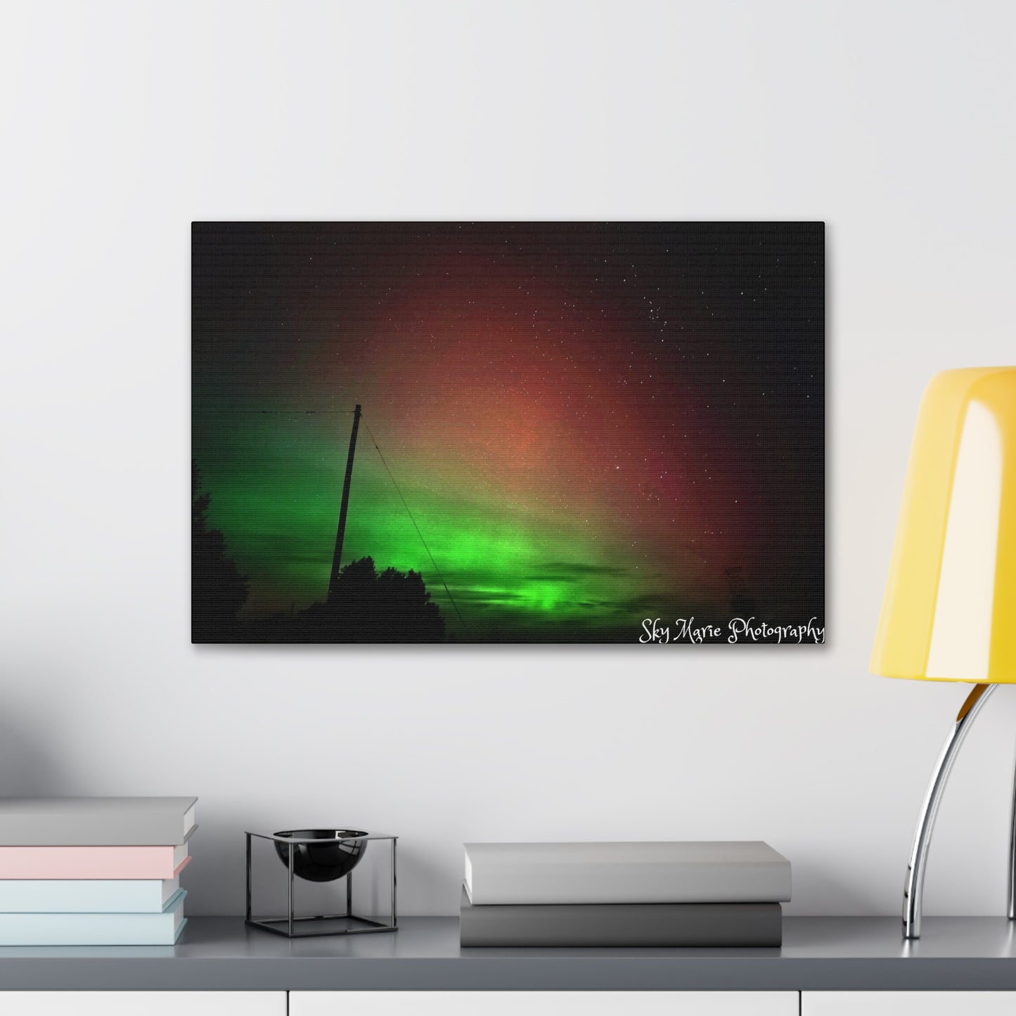 Canvas Print - Northern Lights Over Hinckley Reservoir, Upstate New York by Sky Marie Photography