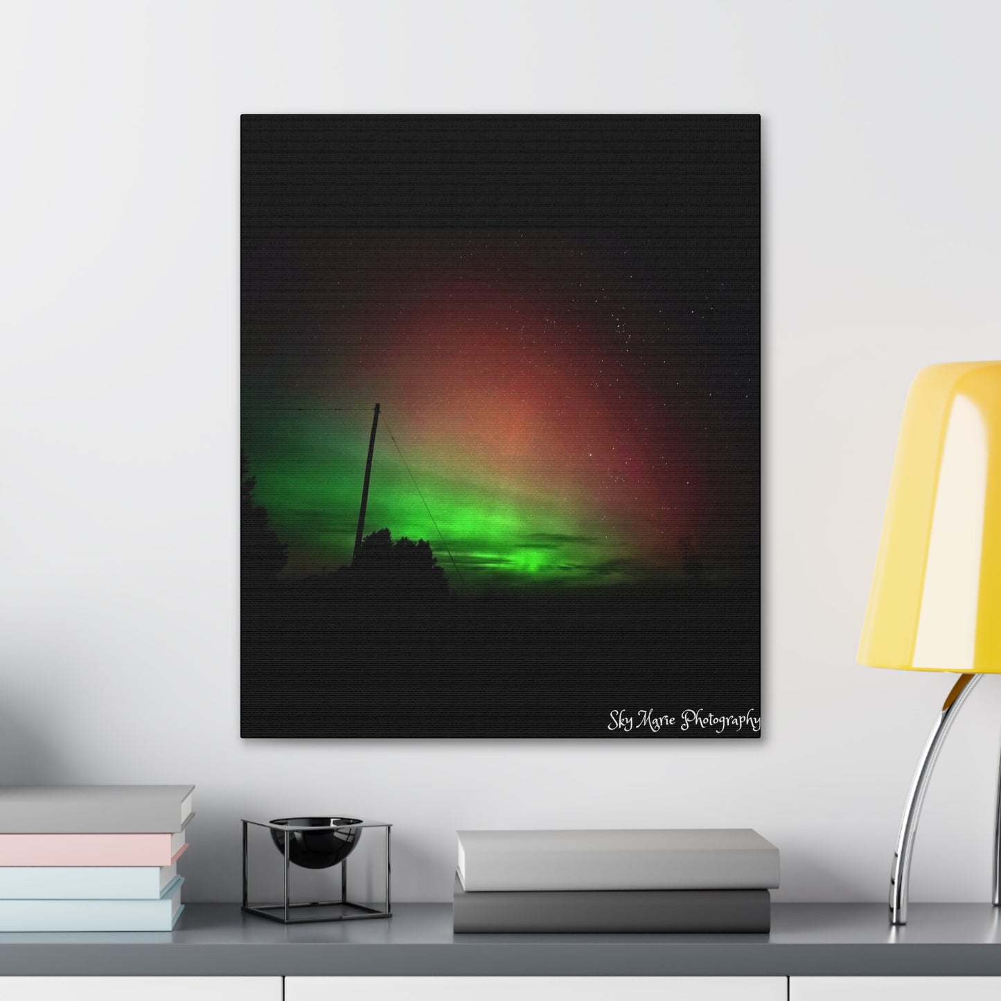 Canvas Print - Northern Lights Over Hinckley Reservoir, Upstate New York by Sky Marie Photography