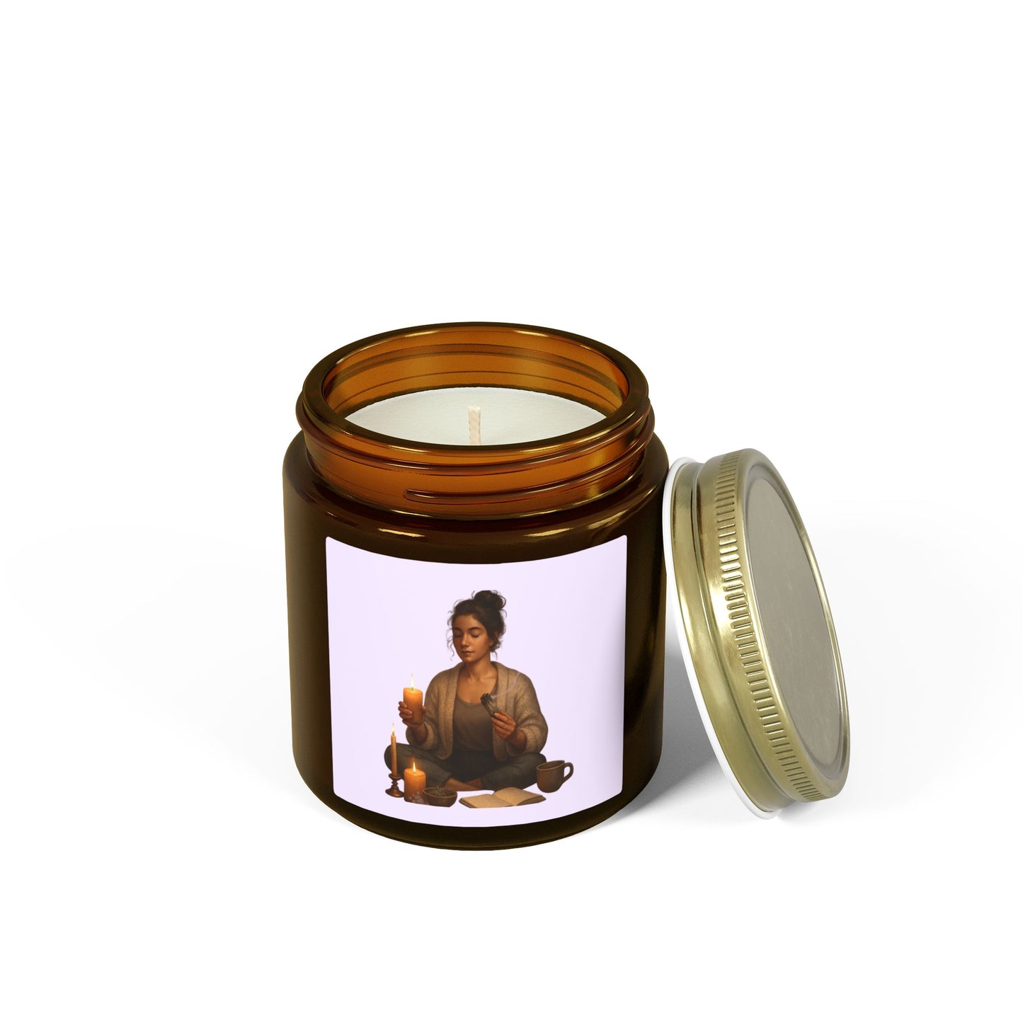 Coconut Apricot Scented Candle — Cozy Ritual Jar (4oz/9oz)