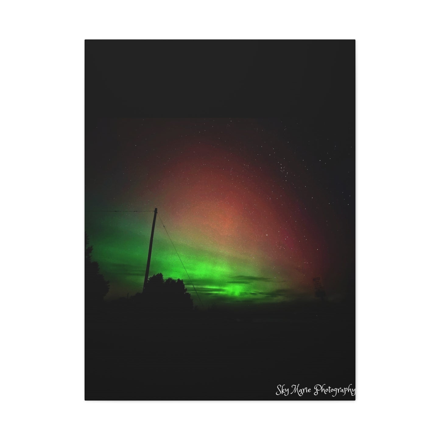 Canvas Print - Northern Lights Over Hinckley Reservoir, Upstate New York by Sky Marie Photography