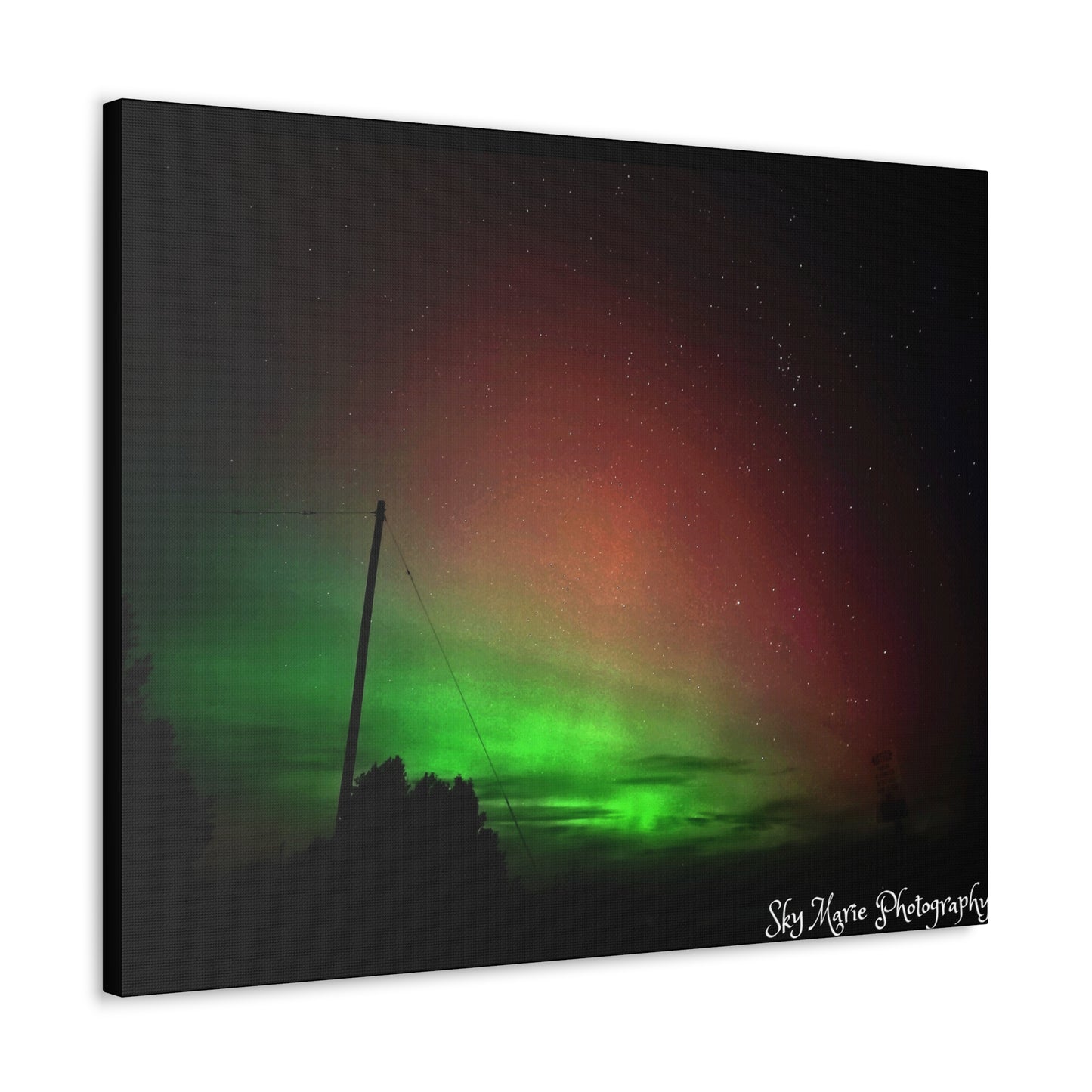 Canvas Print - Northern Lights Over Hinckley Reservoir, Upstate New York by Sky Marie Photography