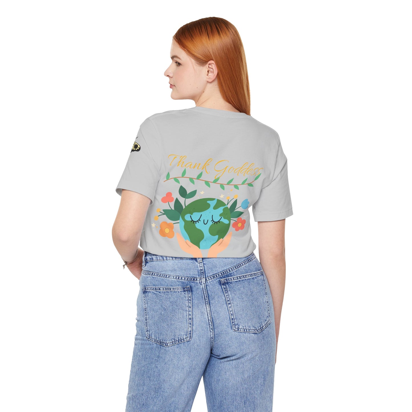 "Thank Goddess" Unisex Jersey Kurzärmeliges T-Shirt