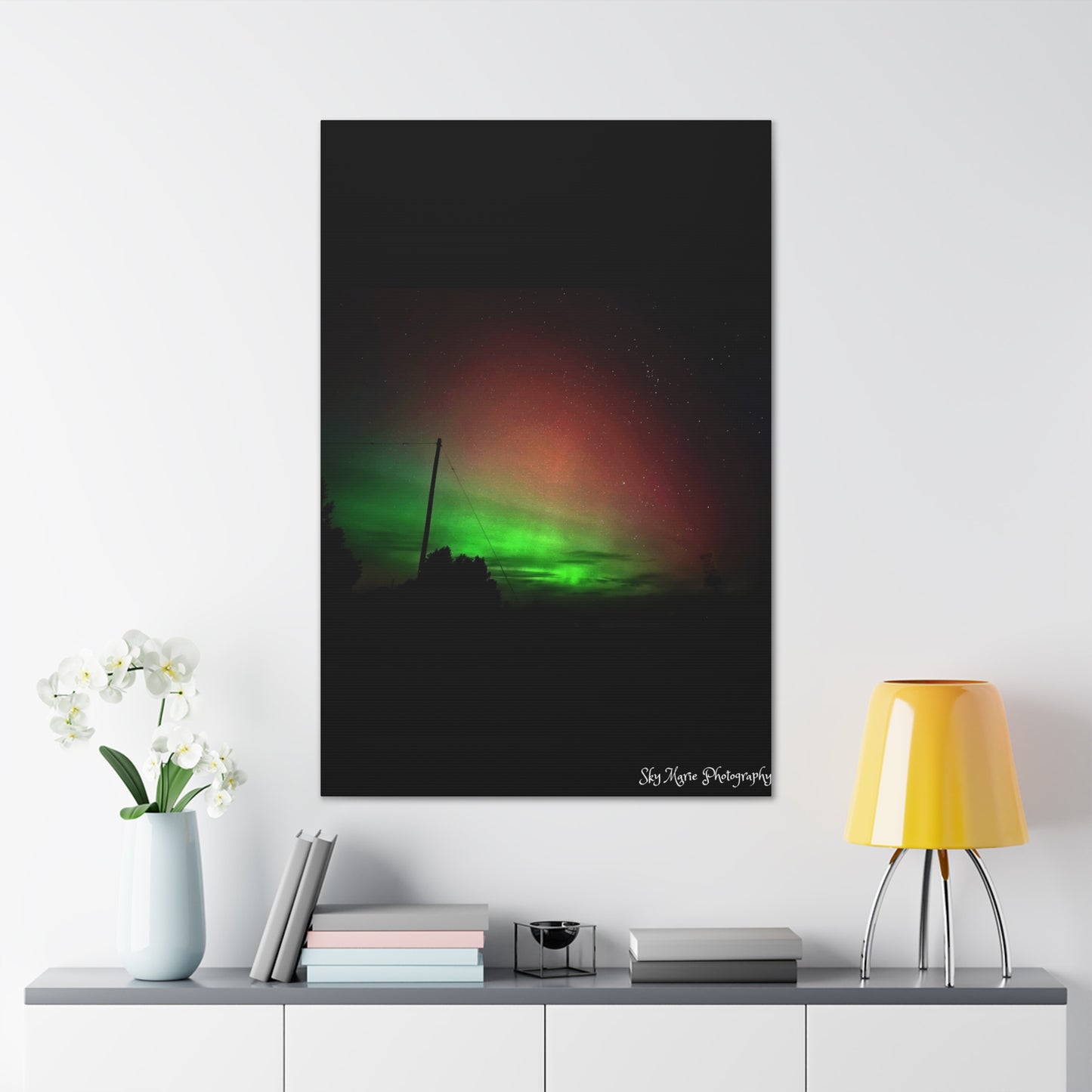 Canvas Print - Northern Lights Over Hinckley Reservoir, Upstate New York by Sky Marie Photography