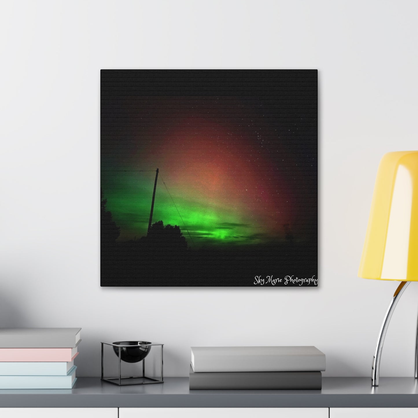 Canvas Print - Northern Lights Over Hinckley Reservoir, Upstate New York by Sky Marie Photography