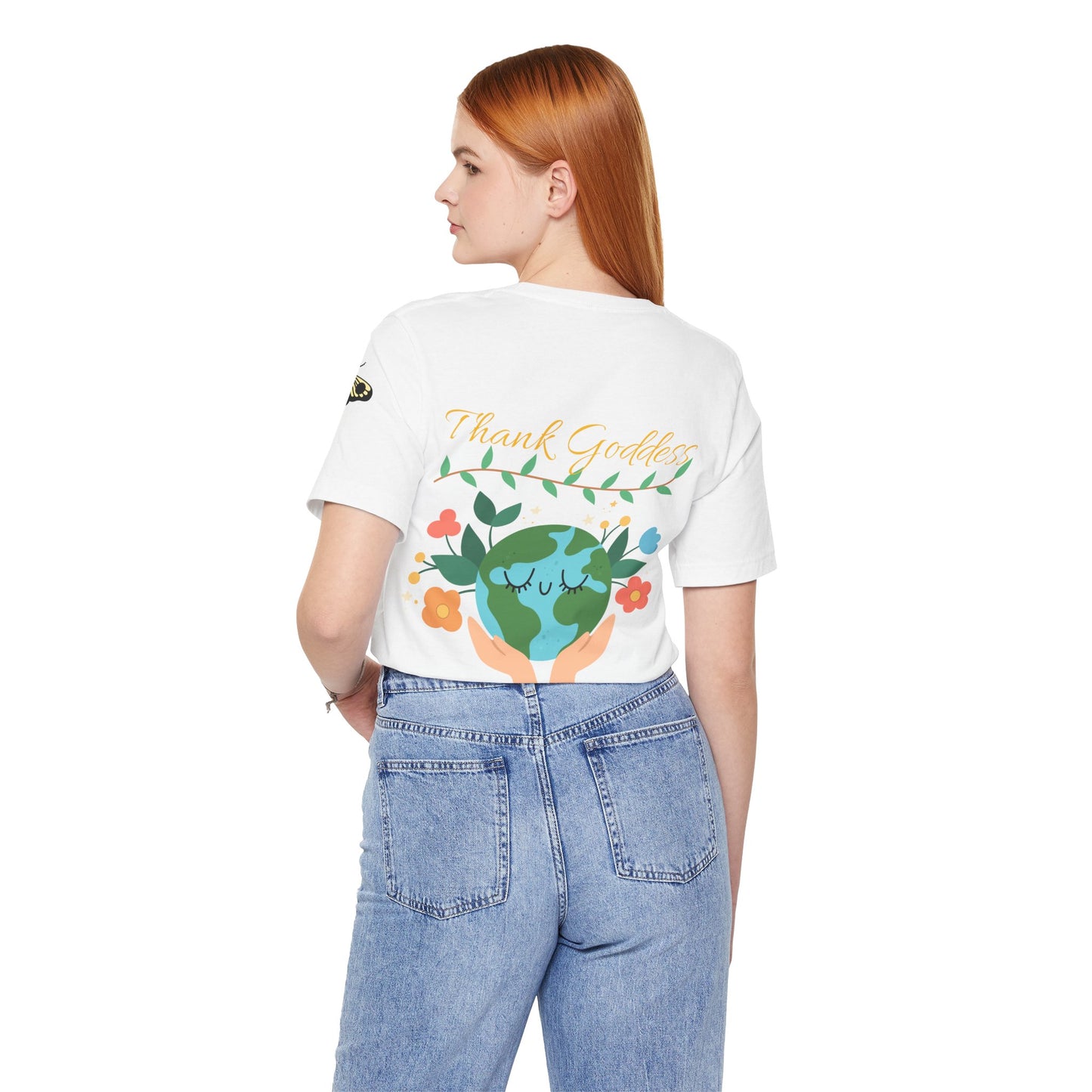 "Thank Goddess" Unisex Jersey Kurzärmeliges T-Shirt