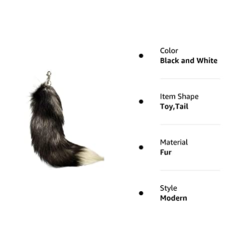 Fluffy Real Fox Fur Tail Keychain Tassel Bag Cosplay Toy Handbag Accessory Hook Pendant