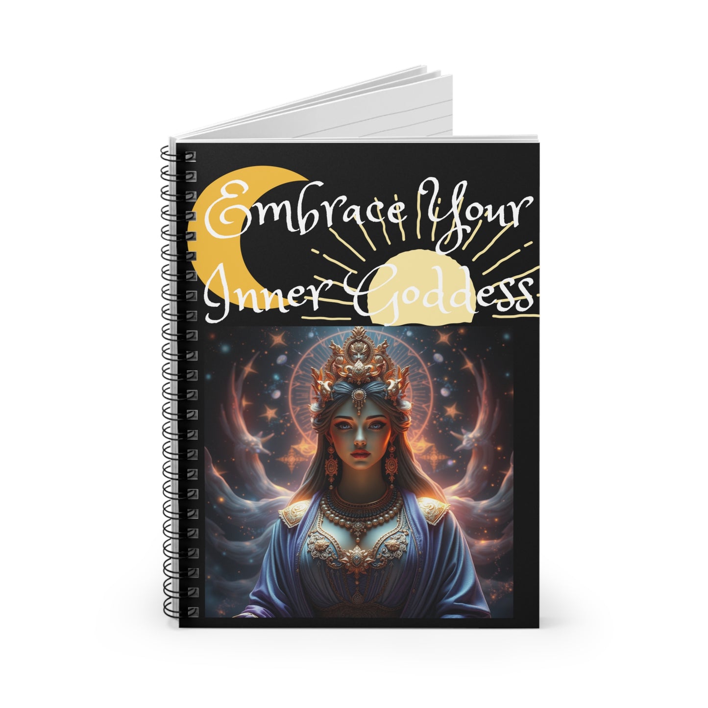 Spiral Notebook - Embrace Your Inner Goddess, Ruled Line Journal