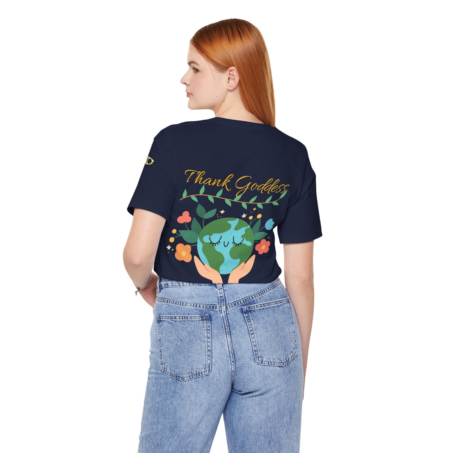 "Thank Goddess" Unisex Jersey Kurzärmeliges T-Shirt