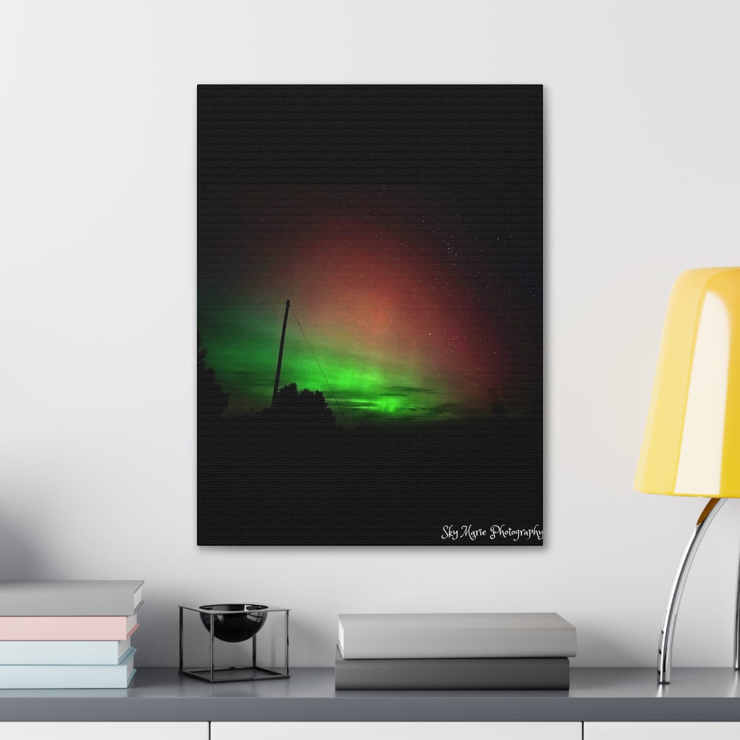 Canvas Print - Northern Lights Over Hinckley Reservoir, Upstate New York by Sky Marie Photography