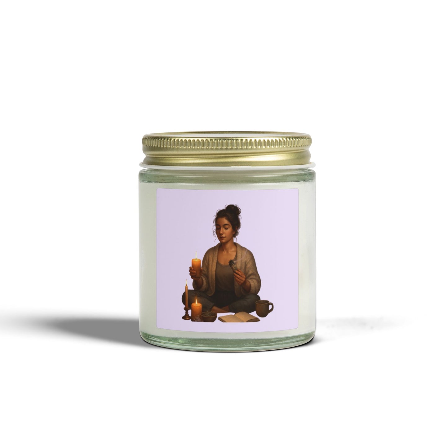 Coconut Apricot Scented Candle — Cozy Ritual Jar (4oz/9oz)