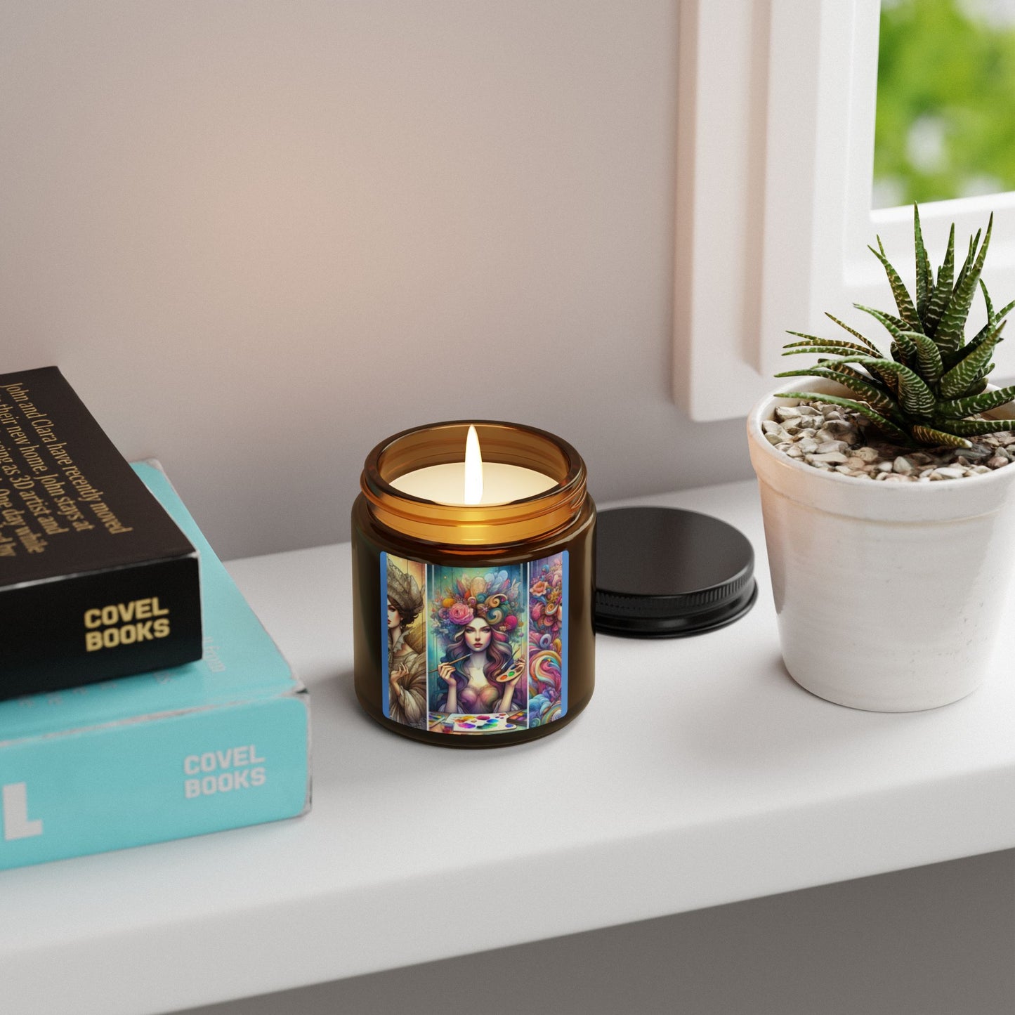 Soy Candle - Colorful Goddesses, Unique Feminine Bold Design