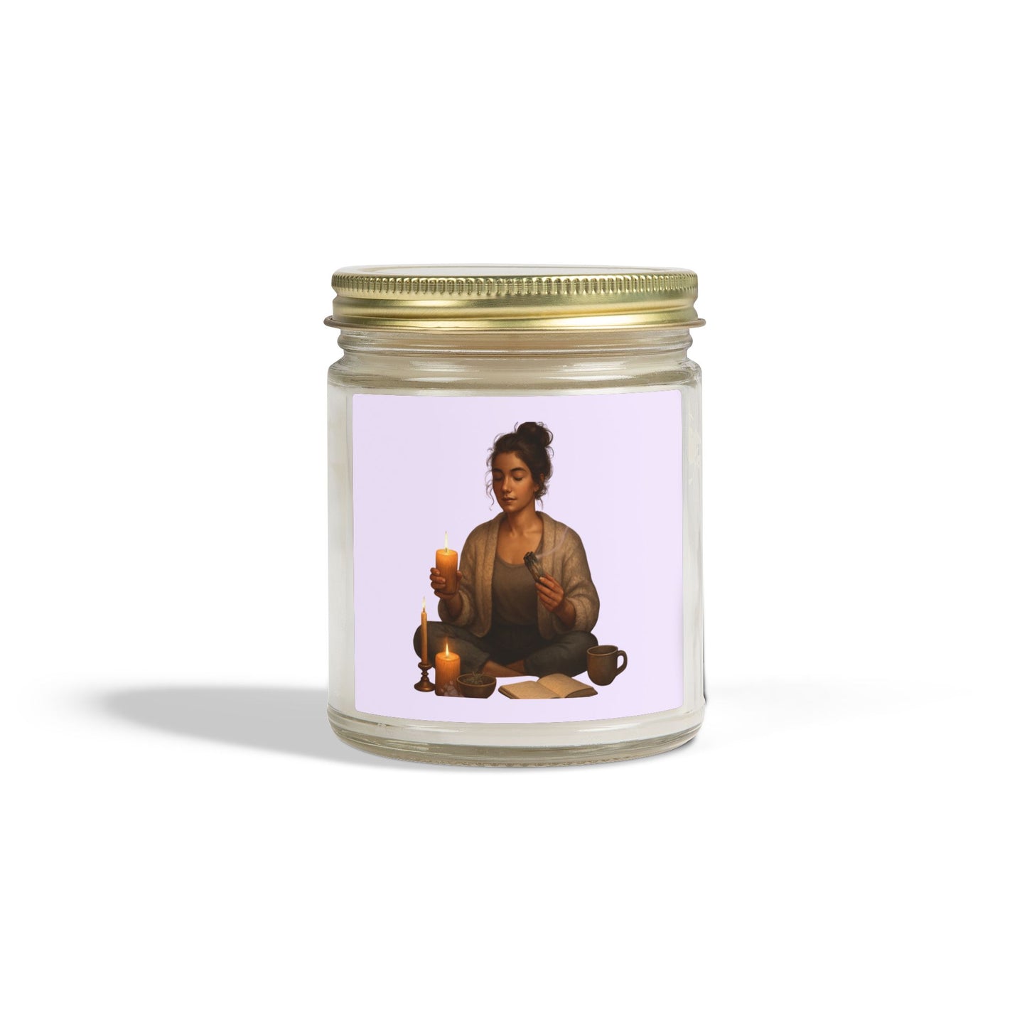 Coconut Apricot Scented Candle — Cozy Ritual Jar (4oz/9oz)