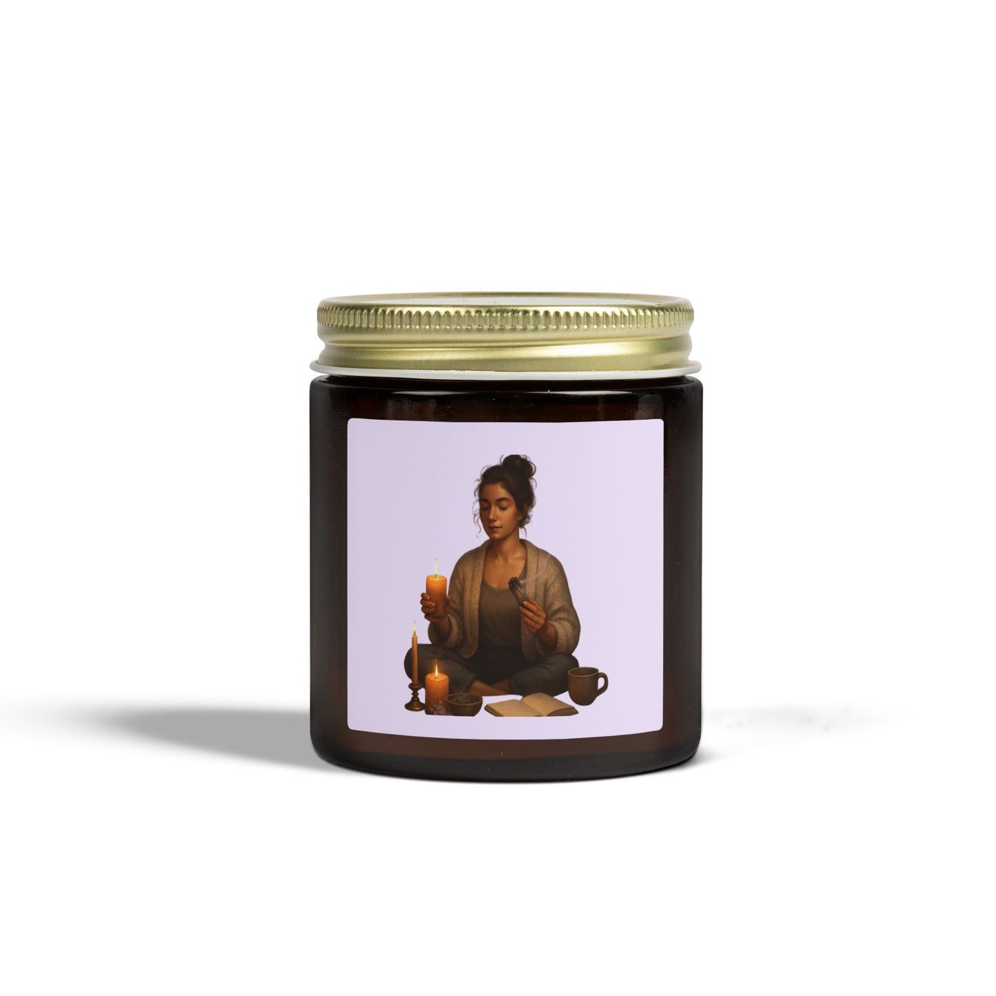 Coconut Apricot Scented Candle — Cozy Ritual Jar (4oz/9oz)