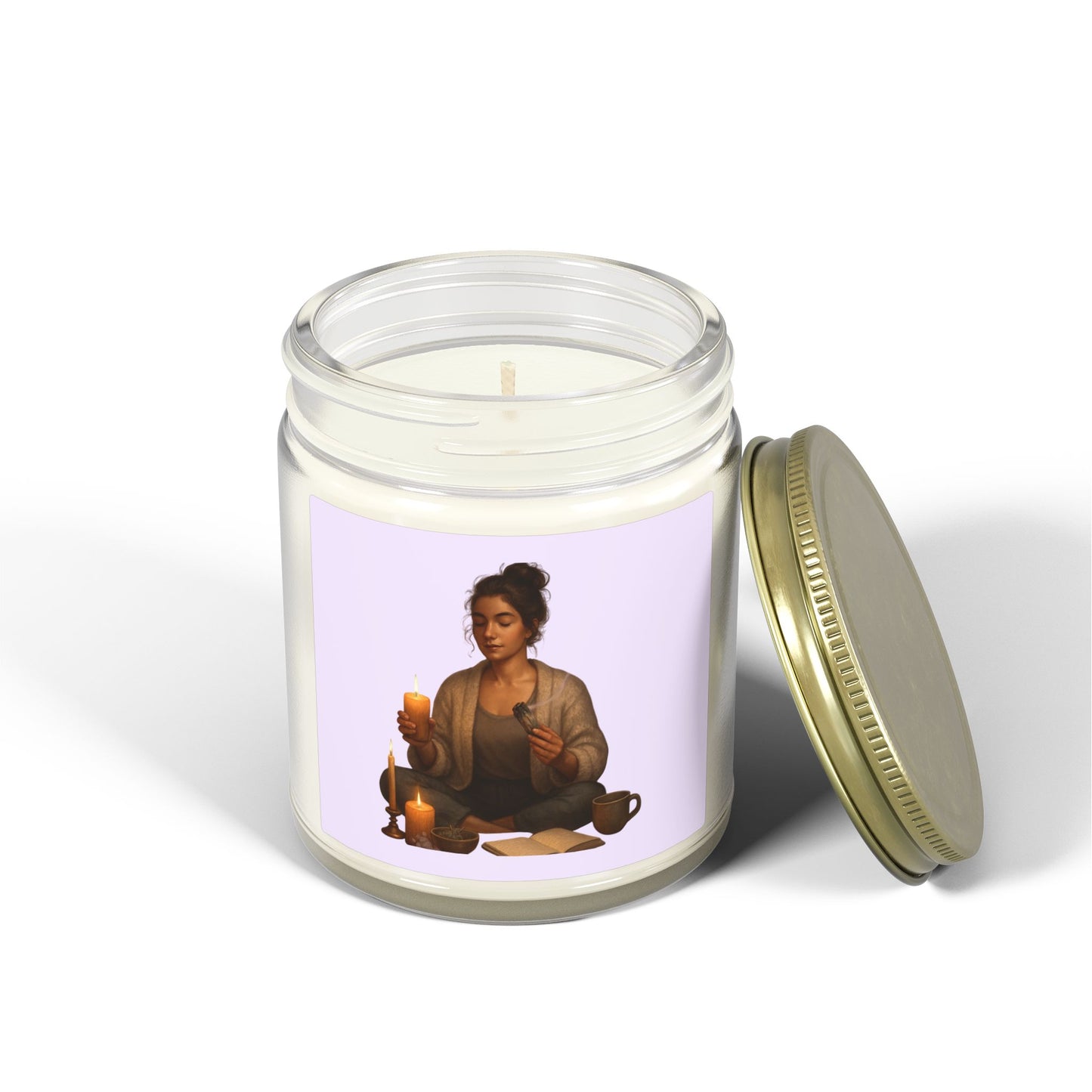 Coconut Apricot Scented Candle — Cozy Ritual Jar (4oz/9oz)