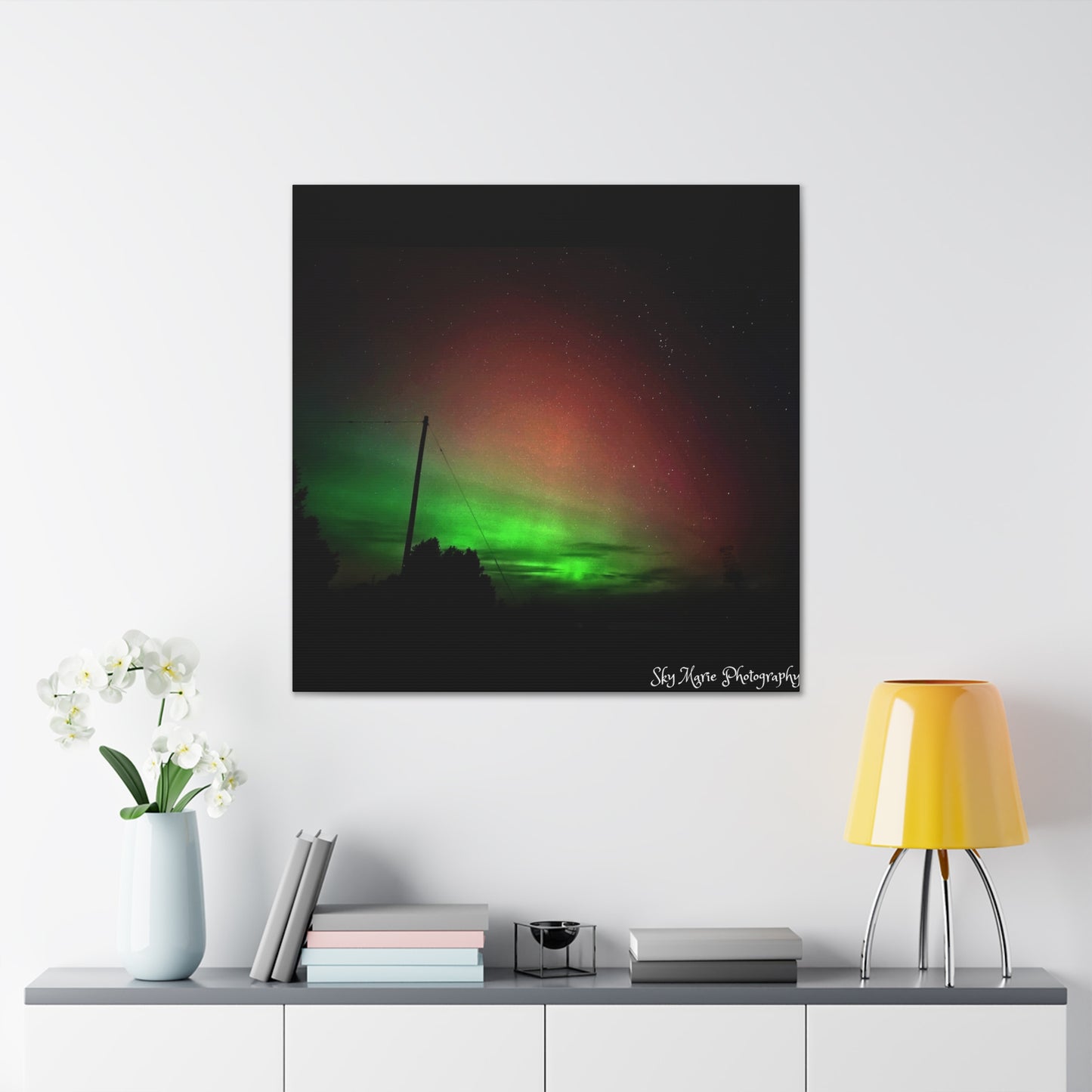 Canvas Print - Northern Lights Over Hinckley Reservoir, Upstate New York by Sky Marie Photography