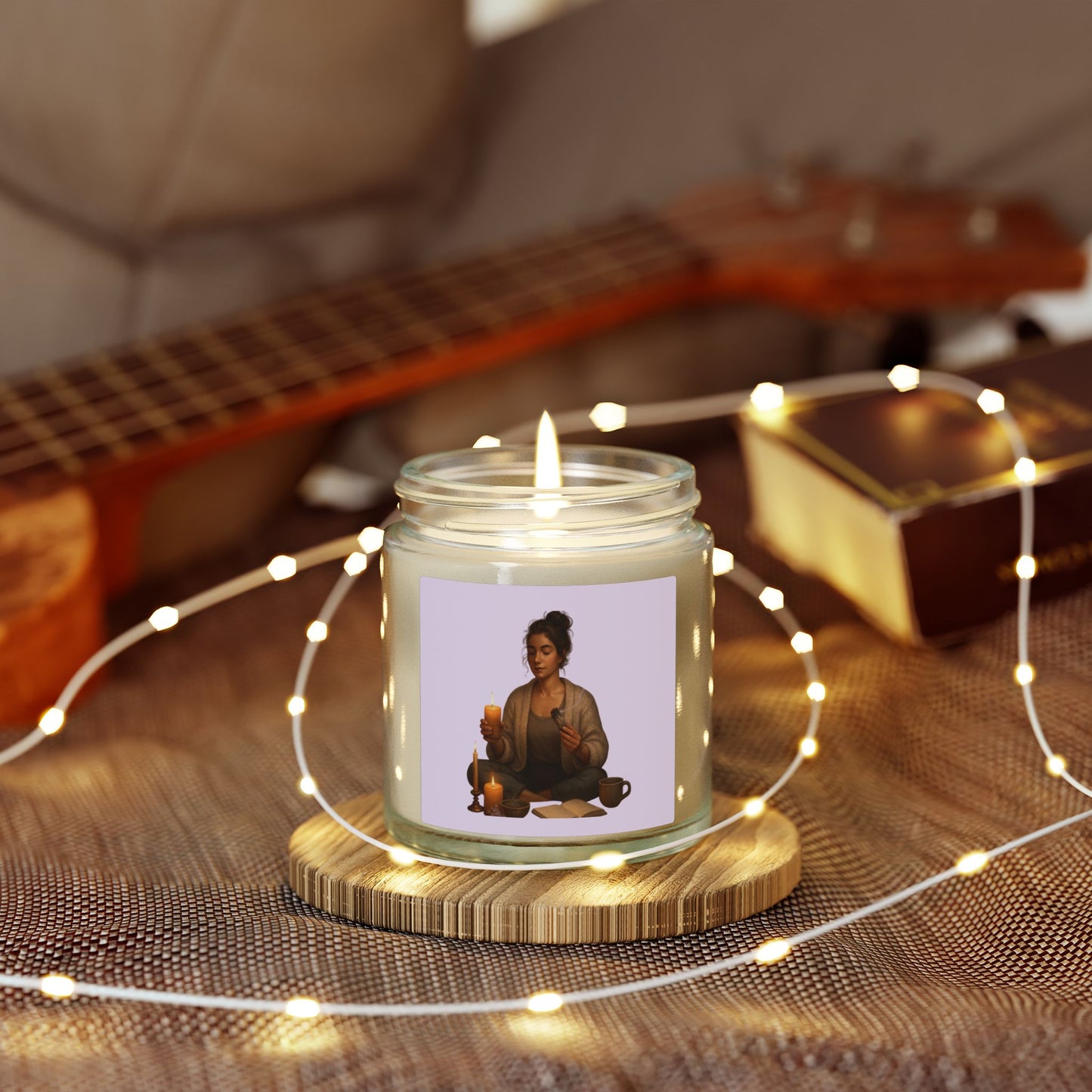 Coconut Apricot Scented Candle — Cozy Ritual Jar (4oz/9oz)