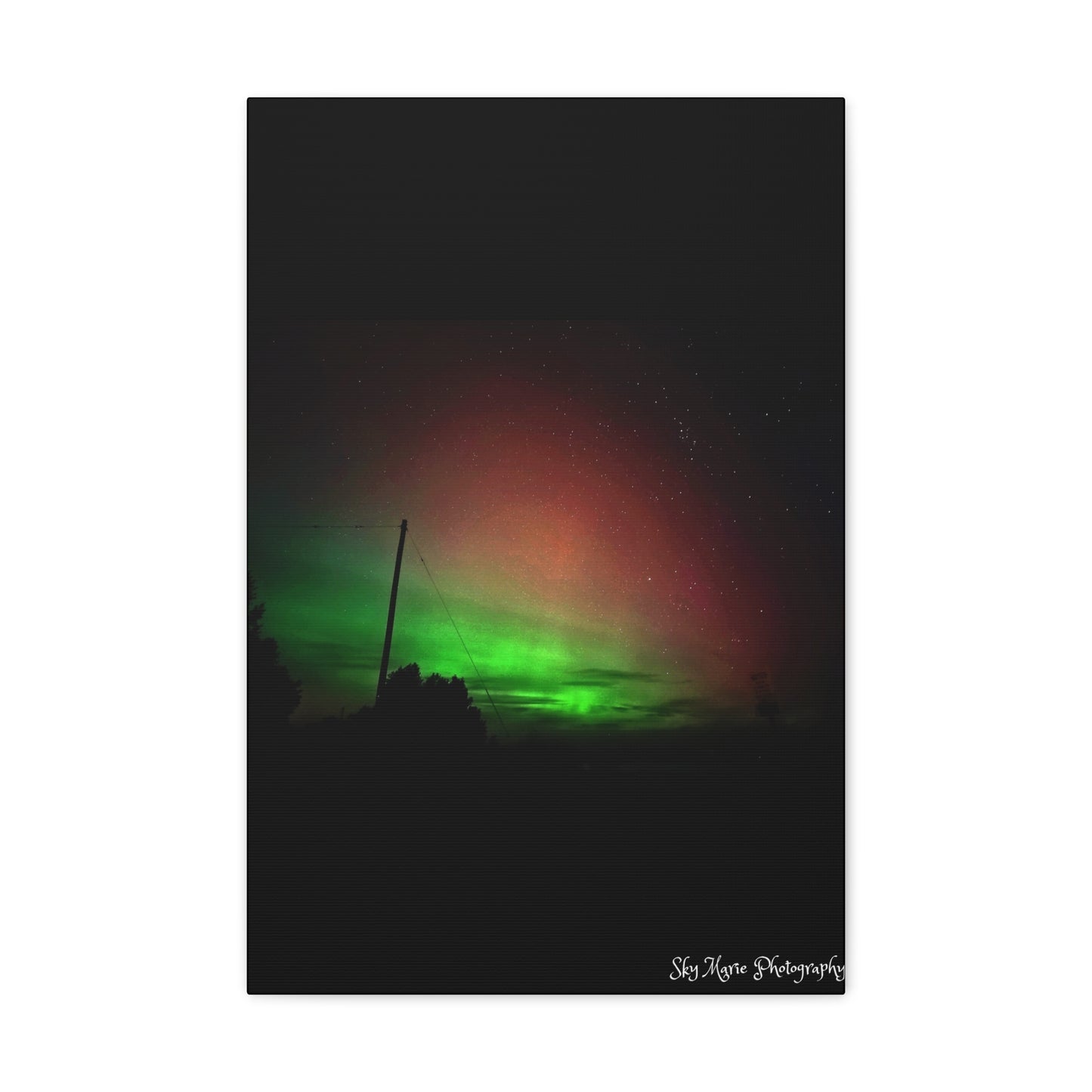 Canvas Print - Northern Lights Over Hinckley Reservoir, Upstate New York by Sky Marie Photography