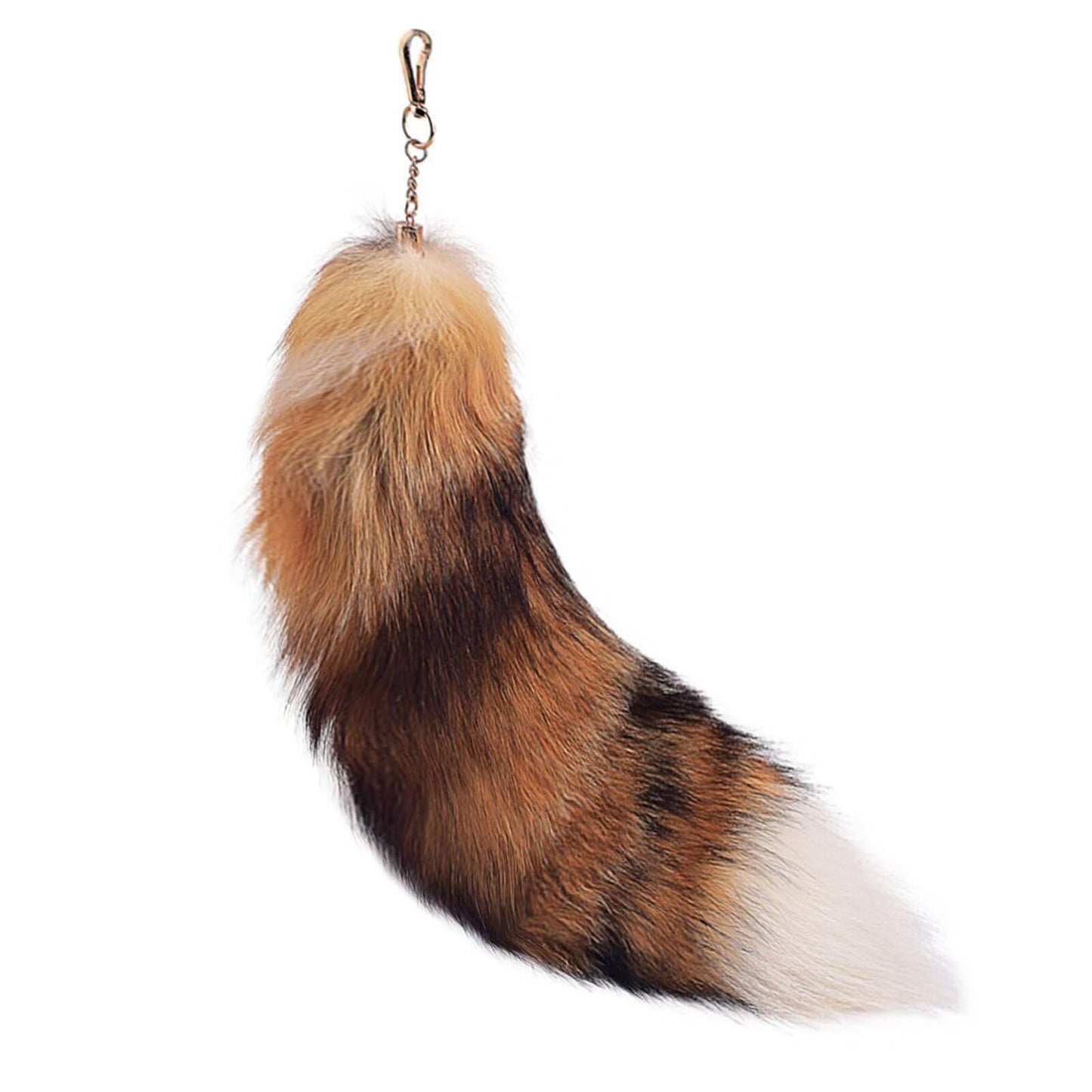 Fluffy Real Fox Fur Tail Keychain Tassel Bag Cosplay Toy Handbag Accessory Hook Pendant