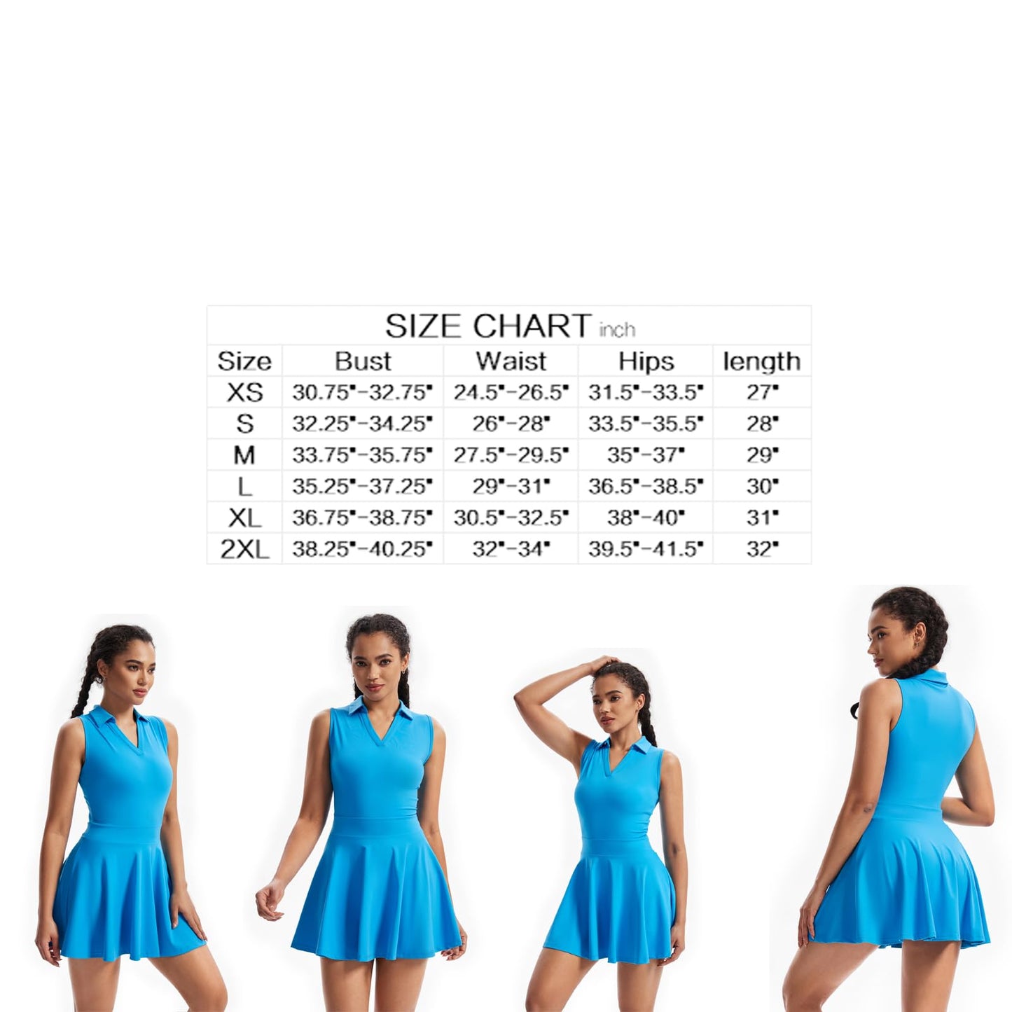 Blaosn Flowy Athletic Dress for Women Workout Golf Tennis Mini Dresses with Pockets Shorts Cute Clothes Summer Outfits