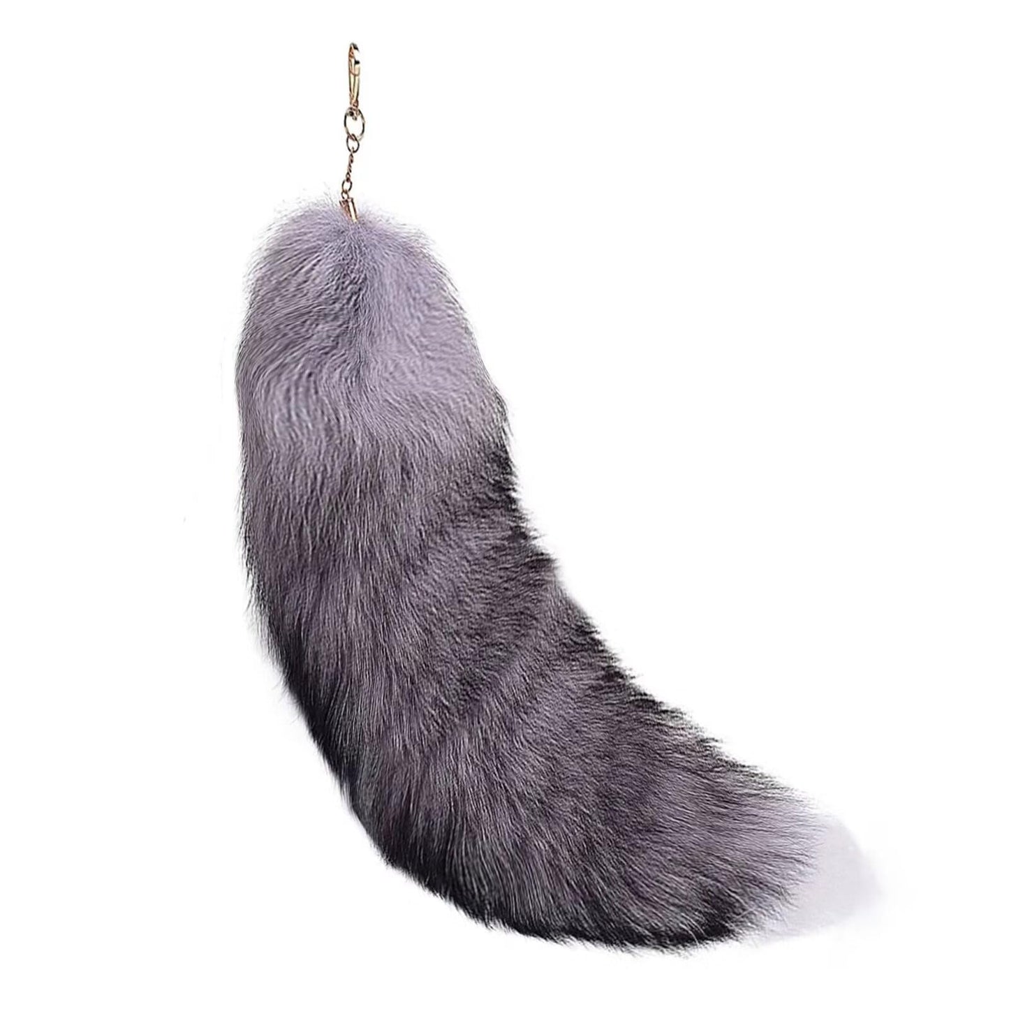 Fluffy Real Fox Fur Tail Keychain Tassel Bag Cosplay Toy Handbag Accessory Hook Pendant