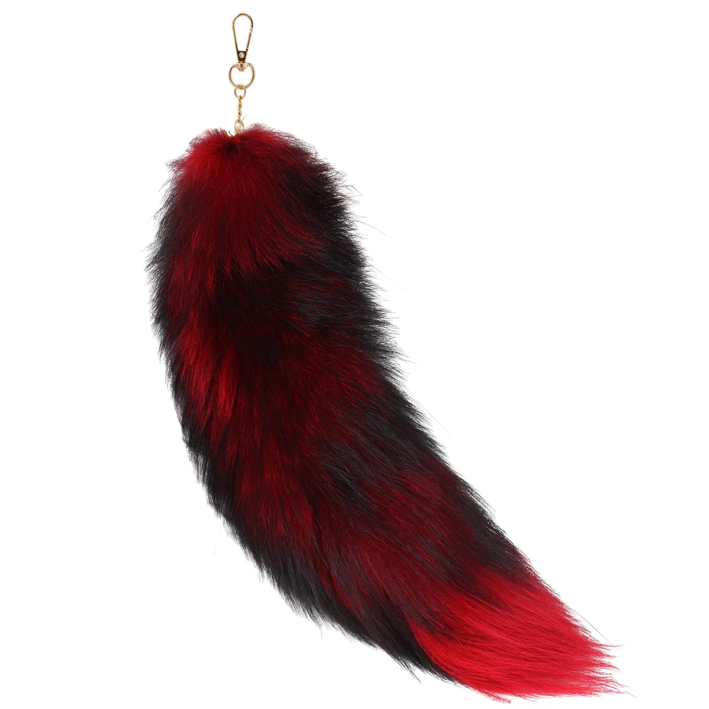 Fluffy Real Fox Fur Tail Keychain Tassel Bag Cosplay Toy Handbag Accessory Hook Pendant