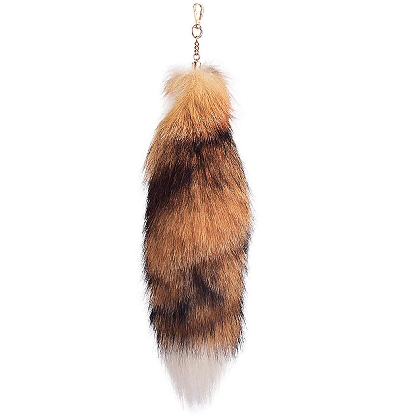 Fluffy Real Fox Fur Tail Keychain Tassel Bag Cosplay Toy Handbag Accessory Hook Pendant