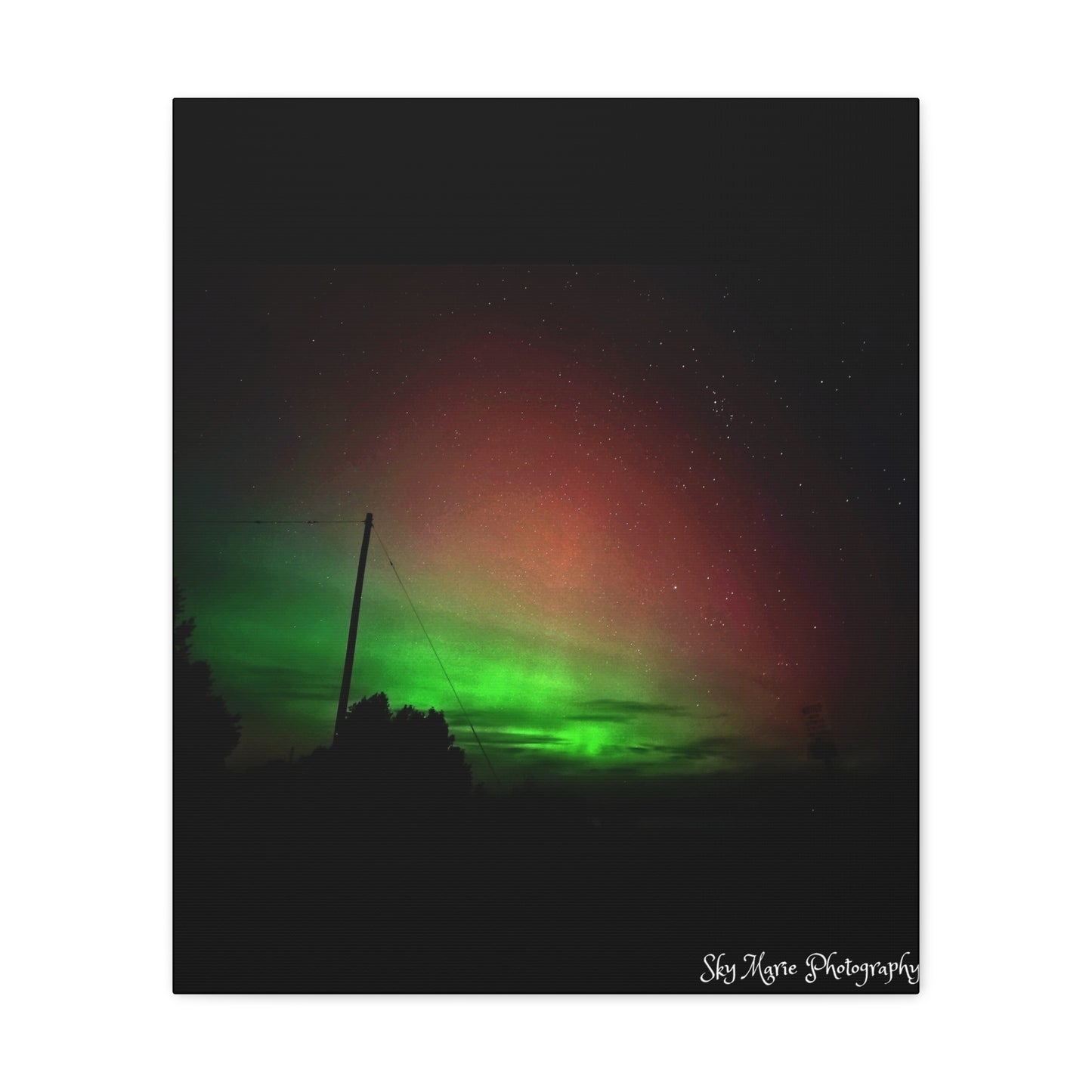 Canvas Print - Northern Lights Over Hinckley Reservoir, Upstate New York by Sky Marie Photography