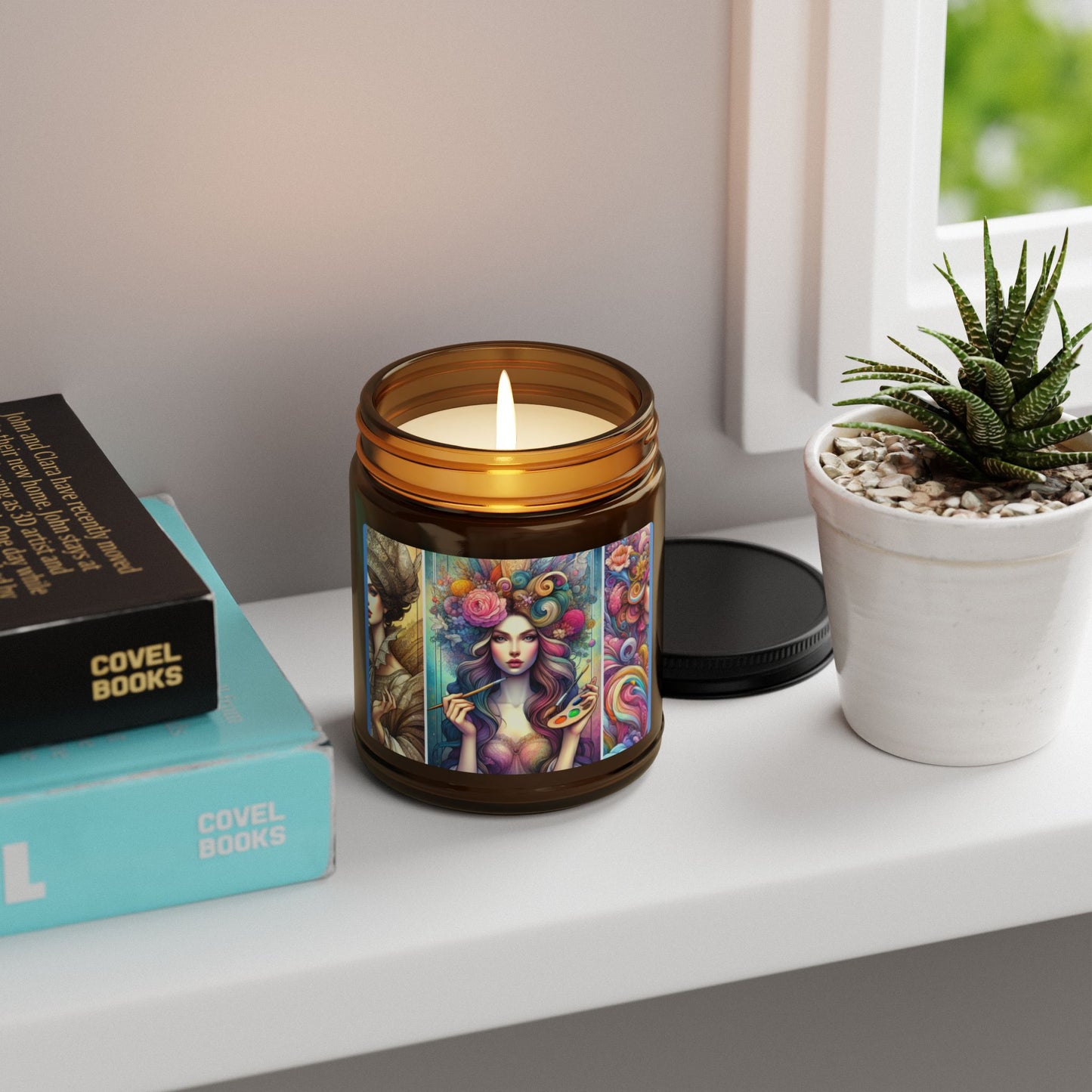 Soy Candle - Colorful Goddesses, Unique Feminine Bold Design